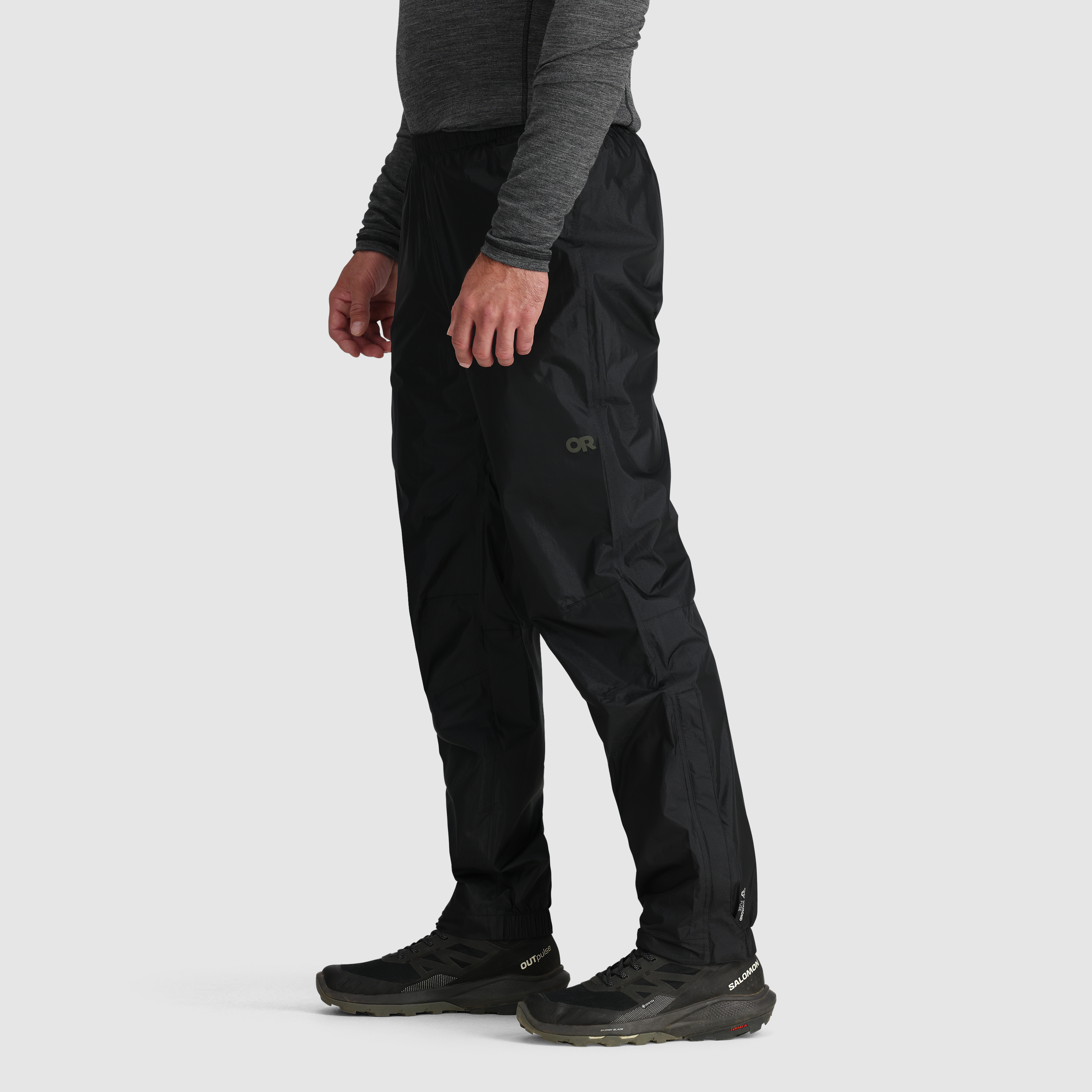 Men's Lightweight Waterproof Helium Rain Pants - Outdoor Hiking, Camping & Travel Windproof Pants for All Weather Protection