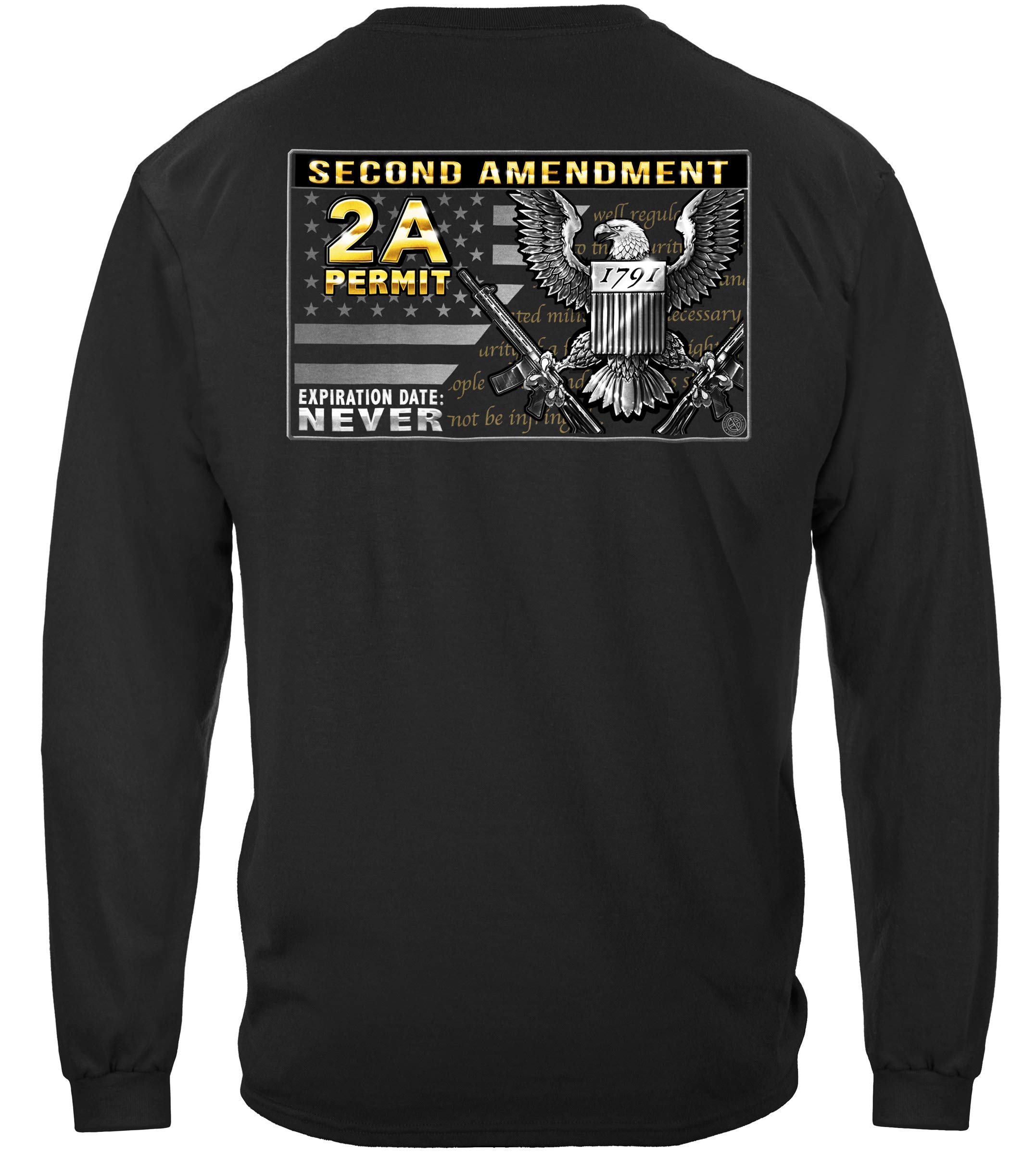 2nd Amendment Long Sleeve Shirt - Patriotic Gun Rights Apparel - Erazor Bits RN2451LS - Perfect for Shooting Ranges, Political Rallies & Constitutional Events