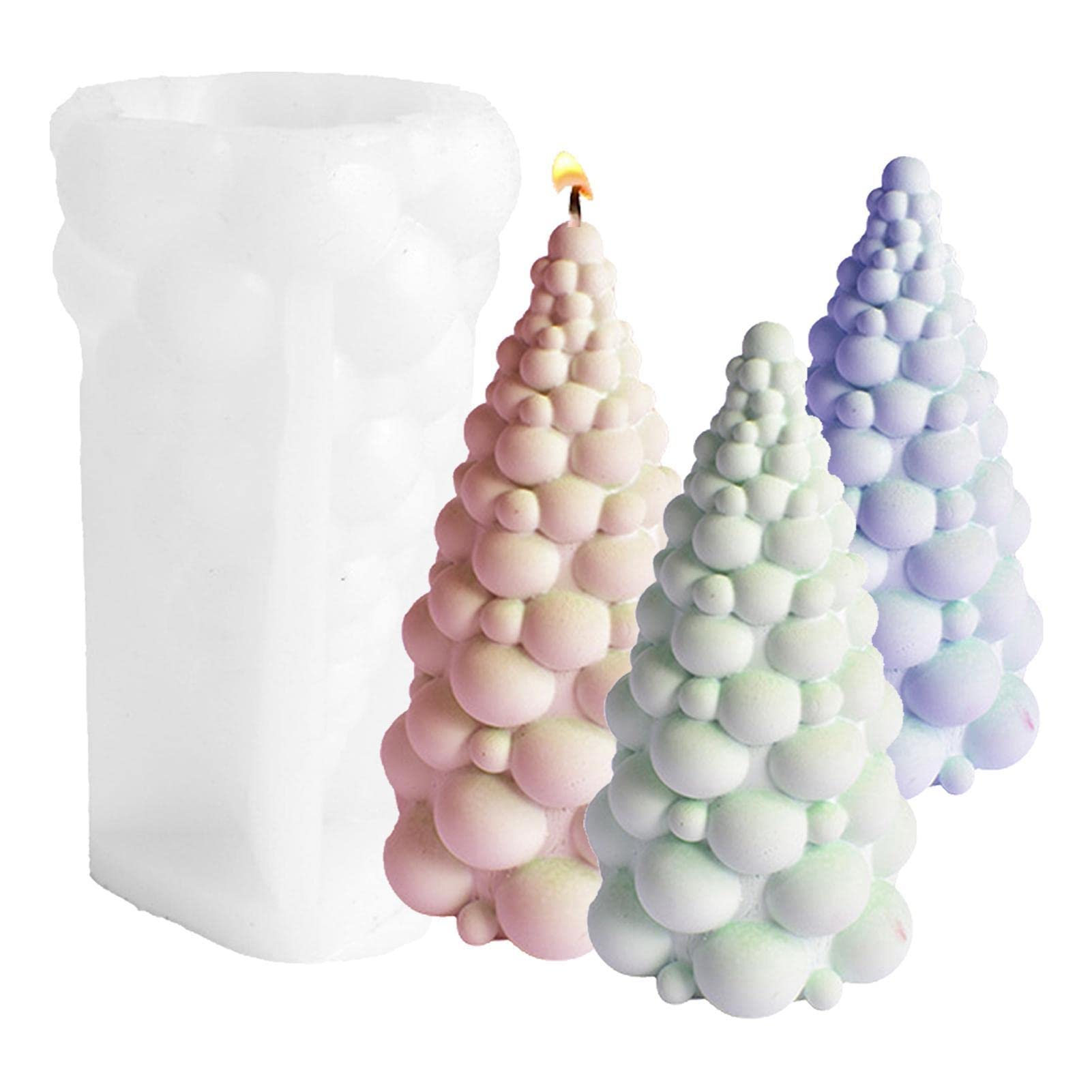 Christmas Tree Silicone Mold for DIY Epoxy Resin, Candles, Soap & Chocolate - Tree Shaped Baking Mold for Handmade Wax Aromatherapy, Cake Decorating & Holiday Home Decor (Perfect for Christmas Crafts, Gift Making & Festive DIY Projects)