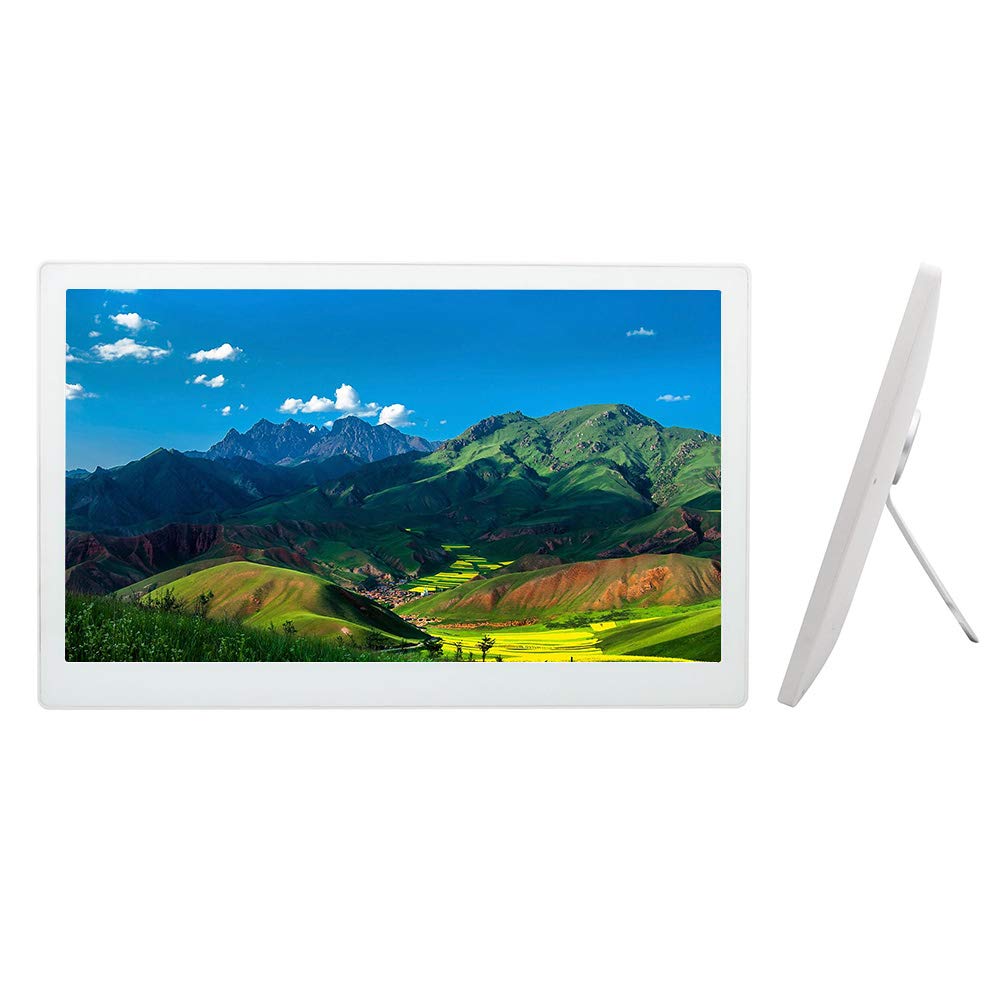 17-inch Digital Photo Frame with 1440×900 HD Display - Electronic Photo Album with Clock, Calendar & Alarm - Auto Switch & Timer - Perfect for Home, Office & Gifts (Black/White)