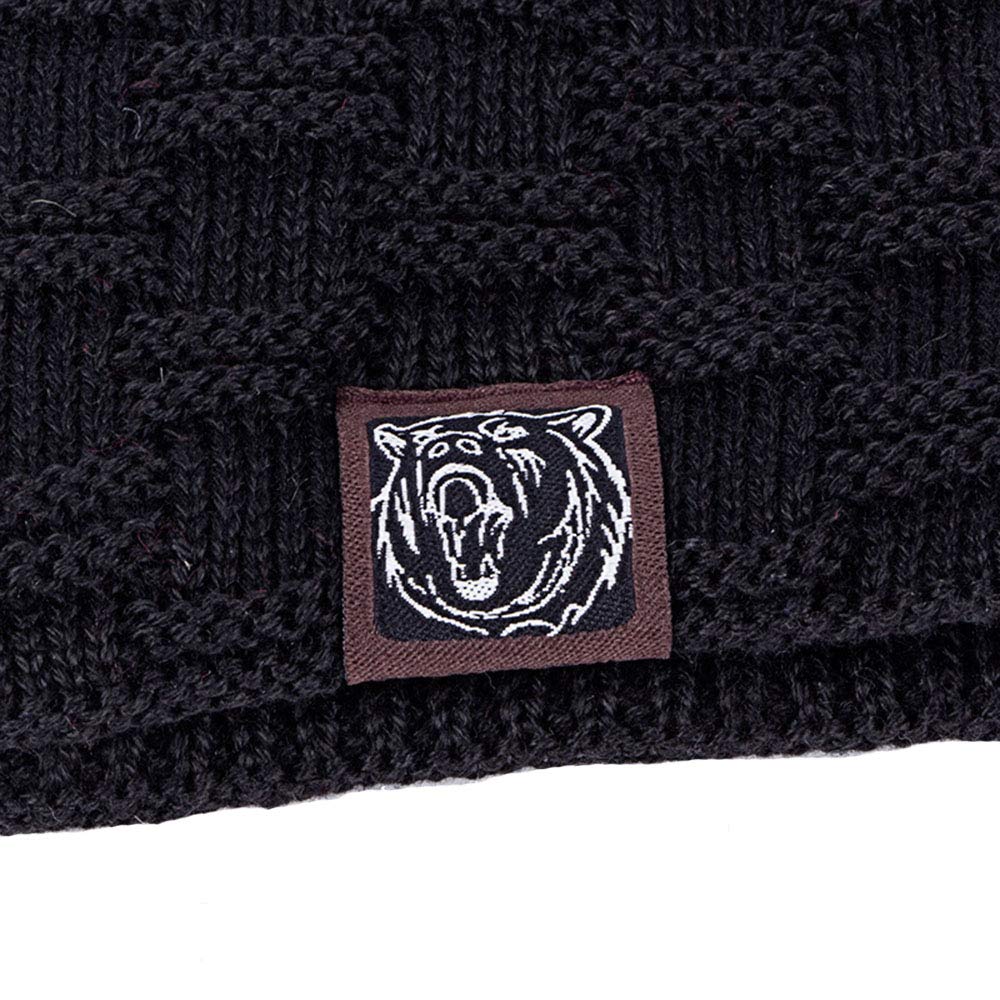 Men's Winter Beanie Hat - Warm Knit Slouchy Skull Cap with Thick Fleece Lining | Cold Weather Accessory for Outdoor Activities & Casual Wear