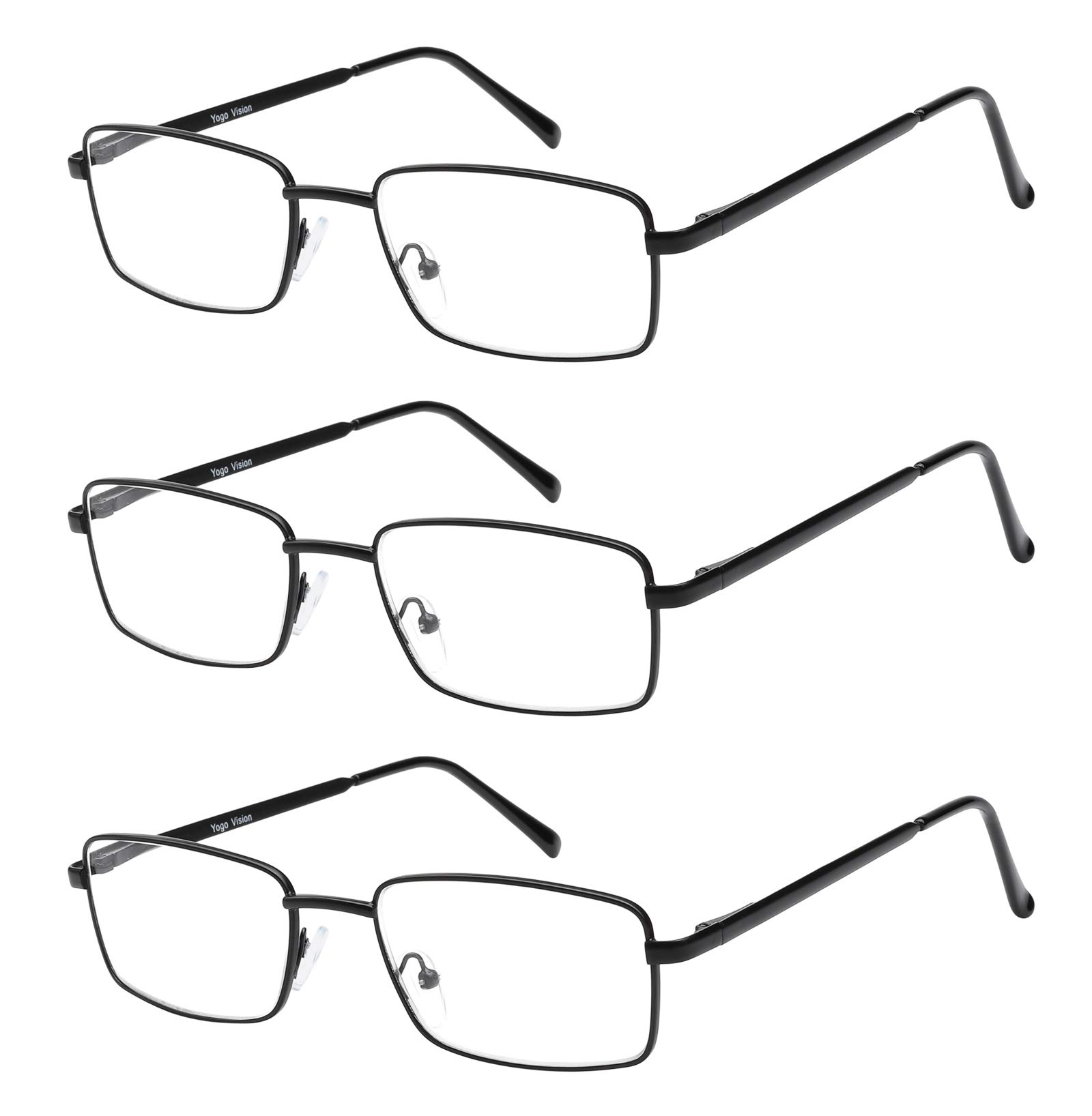 Metal Reading Glasses Set of 3 - Success Eyewear for Men & Women | Perfect for Office & Home Use