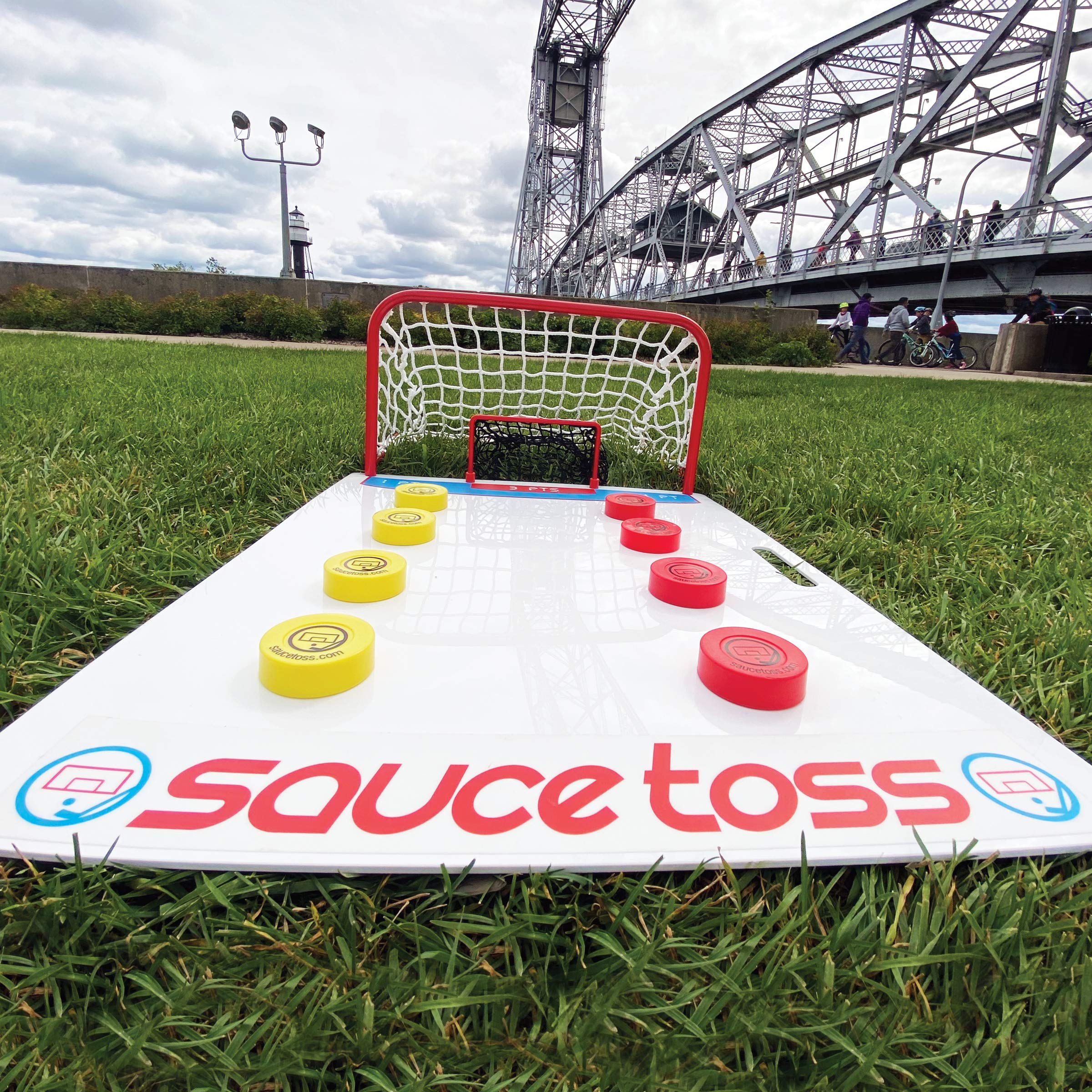 Premium Hockey Sauce Pass Game - Portable Training & Trick Shot Practice for Players - Perfect for Backyard, Tailgate & Street Hockey Fun