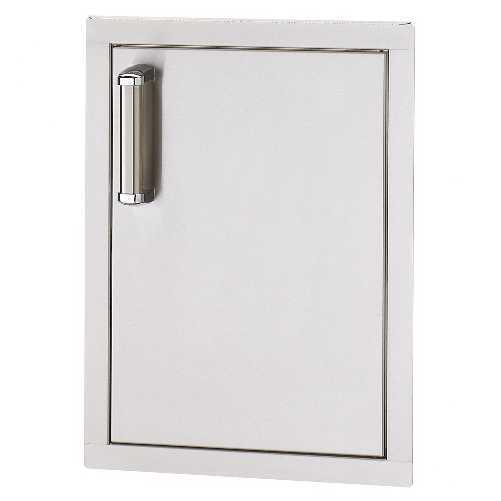 Fire Magic Flush Mount Vertical Single Access Door - Premium Stainless Steel Gas Grill Replacement Part for Outdoor Kitchen & BBQ Setup
