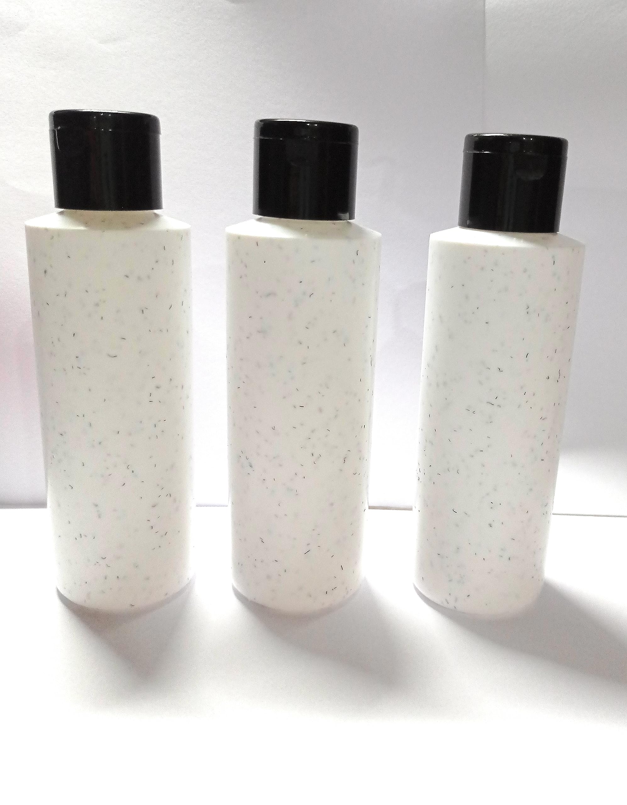 SHREE MAHA 100ml Empty Cosmetic Bottles with Flip-top Cap - 6 Pack Refillable White Plastic Containers for Shampoo, Hair Oil, Massage Lotion, Travel Toiletries & DIY Beauty Products