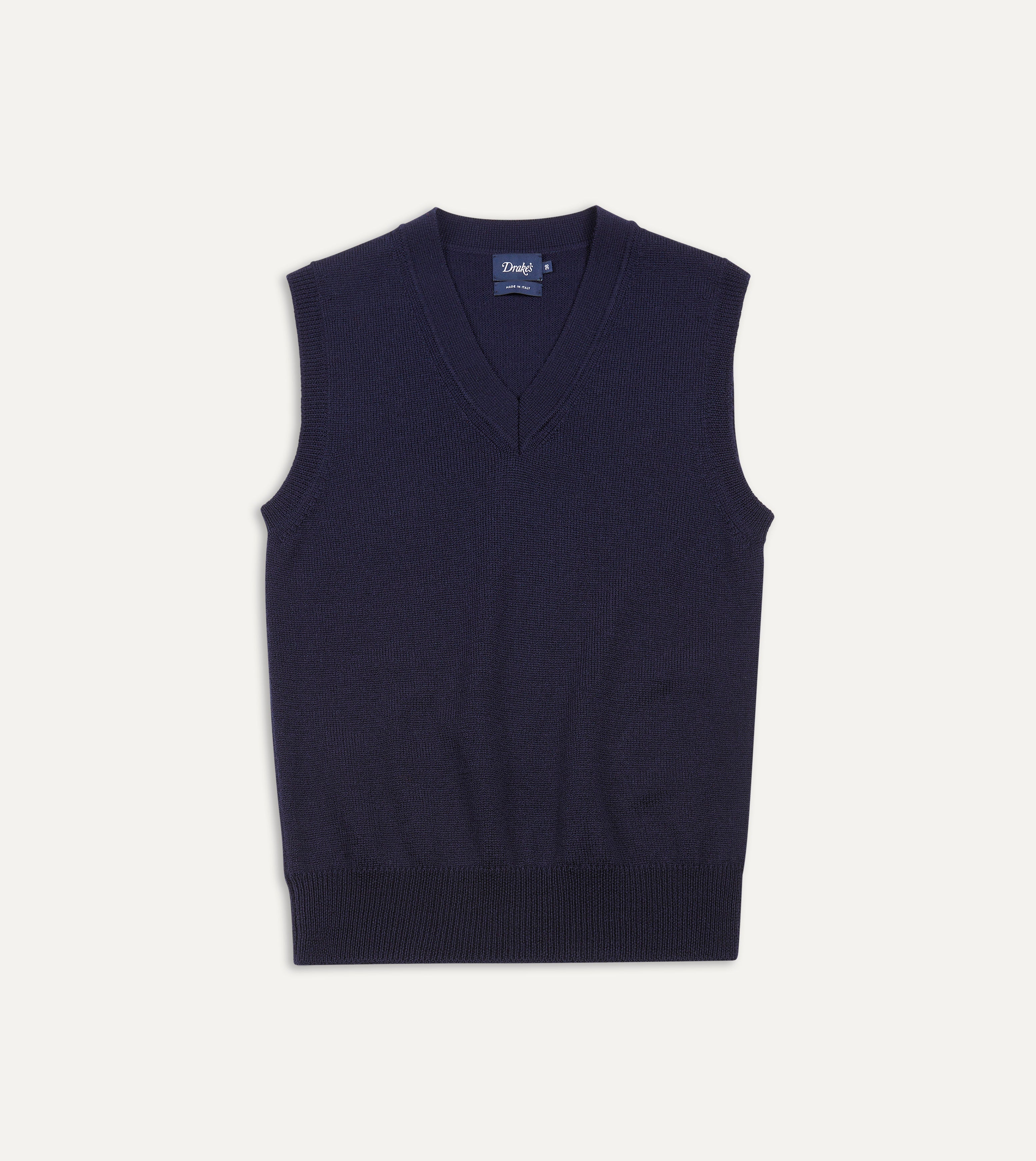 Premium Navy Blue Merino Wool Knitted Vest for Men - Warm Winter Layering Piece for Office, Travel & Outdoor Activities