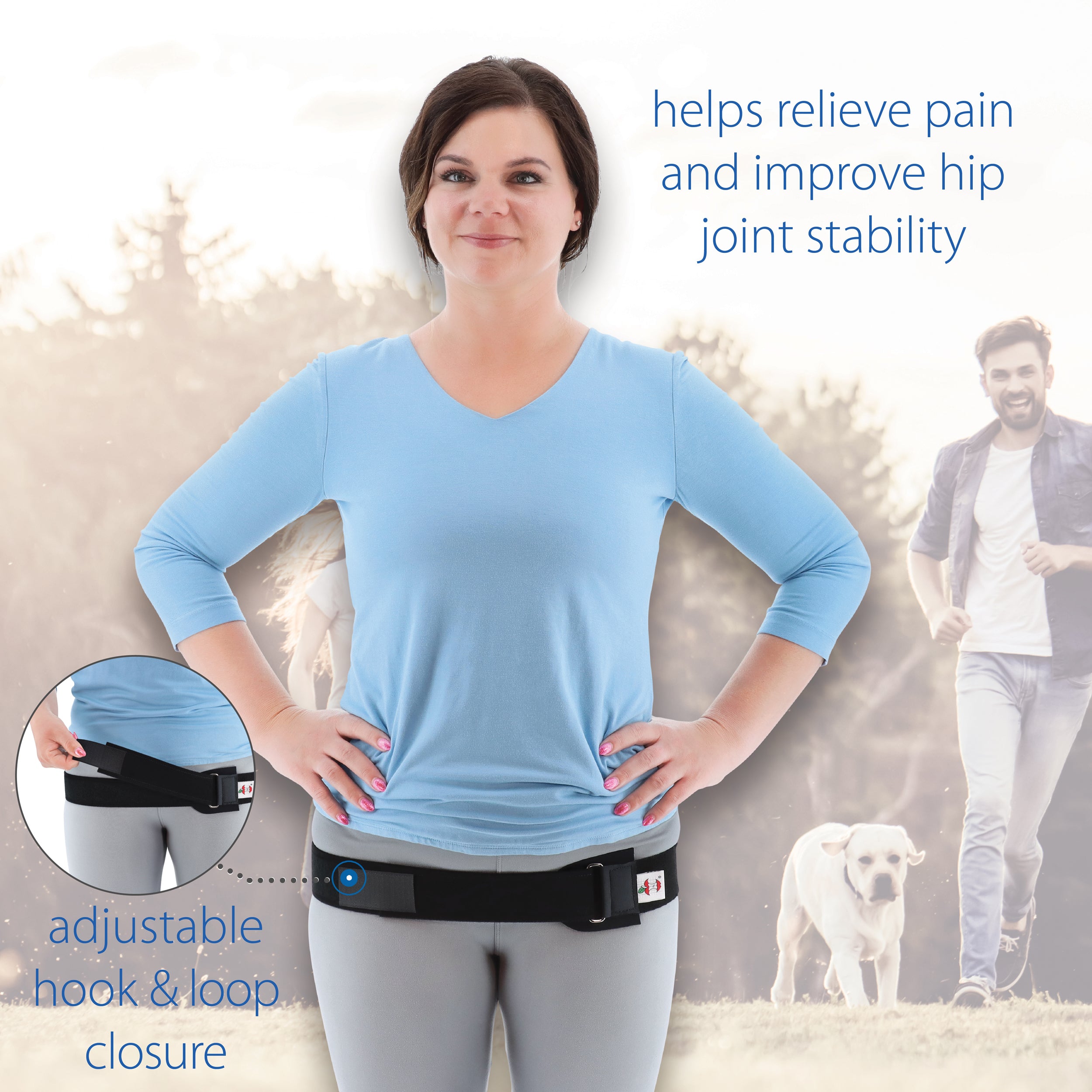 Compressive Trochanter Belt - Hip Stabilizer Support for Pain Relief & Injury Recovery - Ideal for Running, Yoga & Post-Surgery Rehabilitation