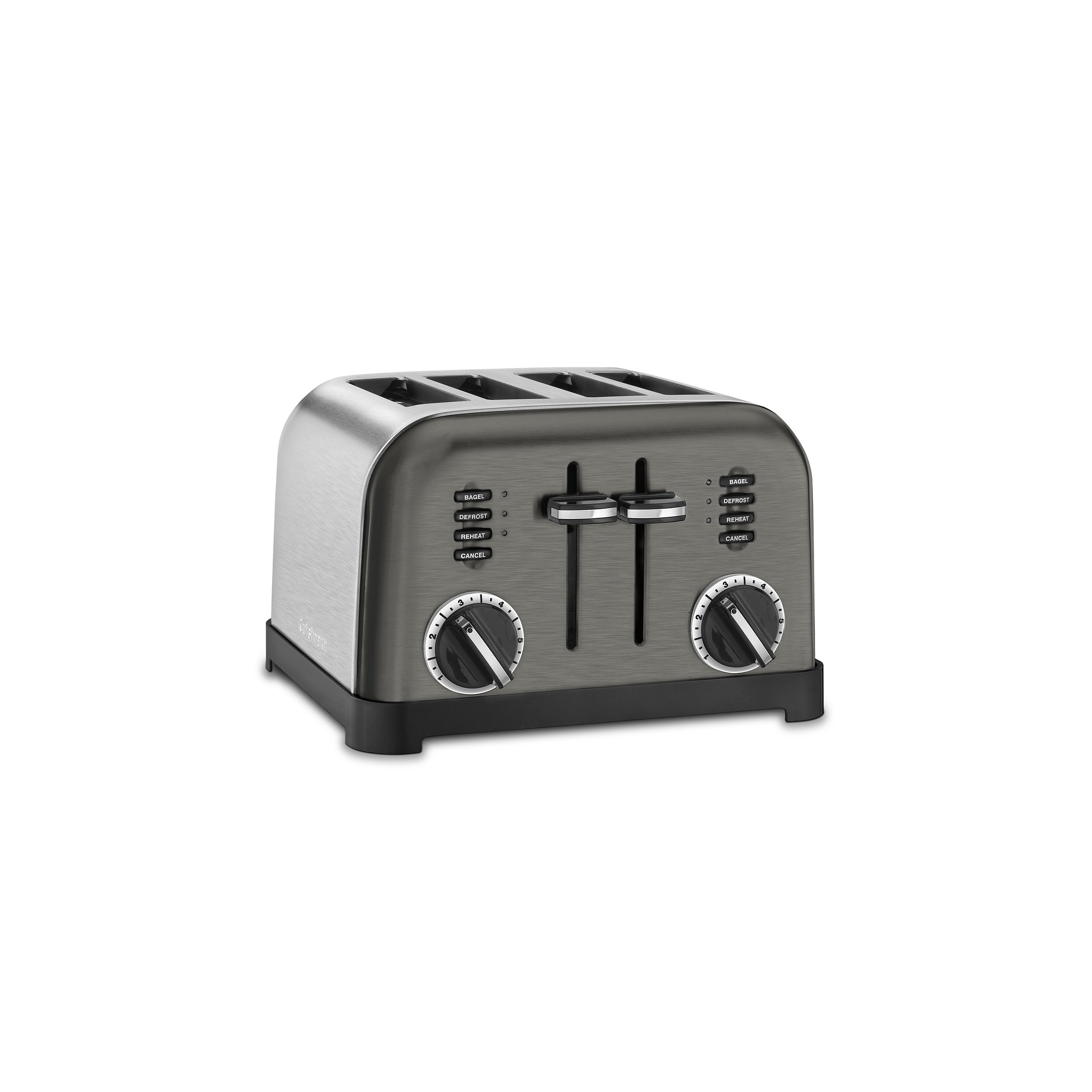 Cuisinart CPT-180BKS 4-Slice Toaster & DCC-1200 12-Cup Coffee Maker Combo - Black Stainless Steel - Perfect for Breakfast & Kitchen Countertop