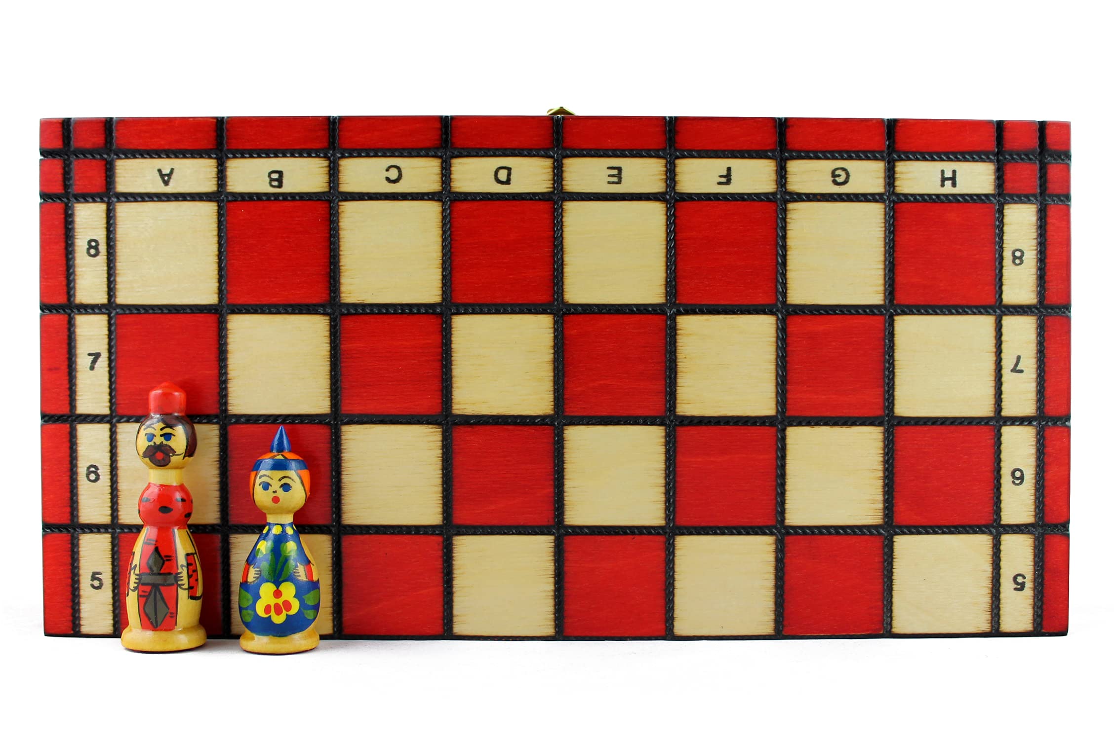 Handmade Matryoshka Chess Set for Adults - Premium Wooden Chess Board with Storage Box | Perfect for Home Decor, Game Nights & Gift Giving