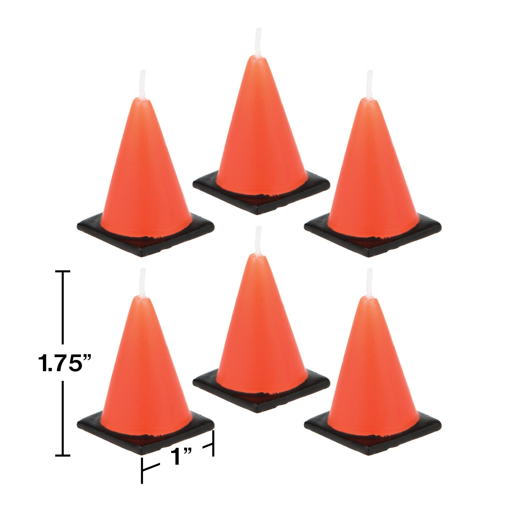 72 Pack Red & Black Construction Cone Candles 4