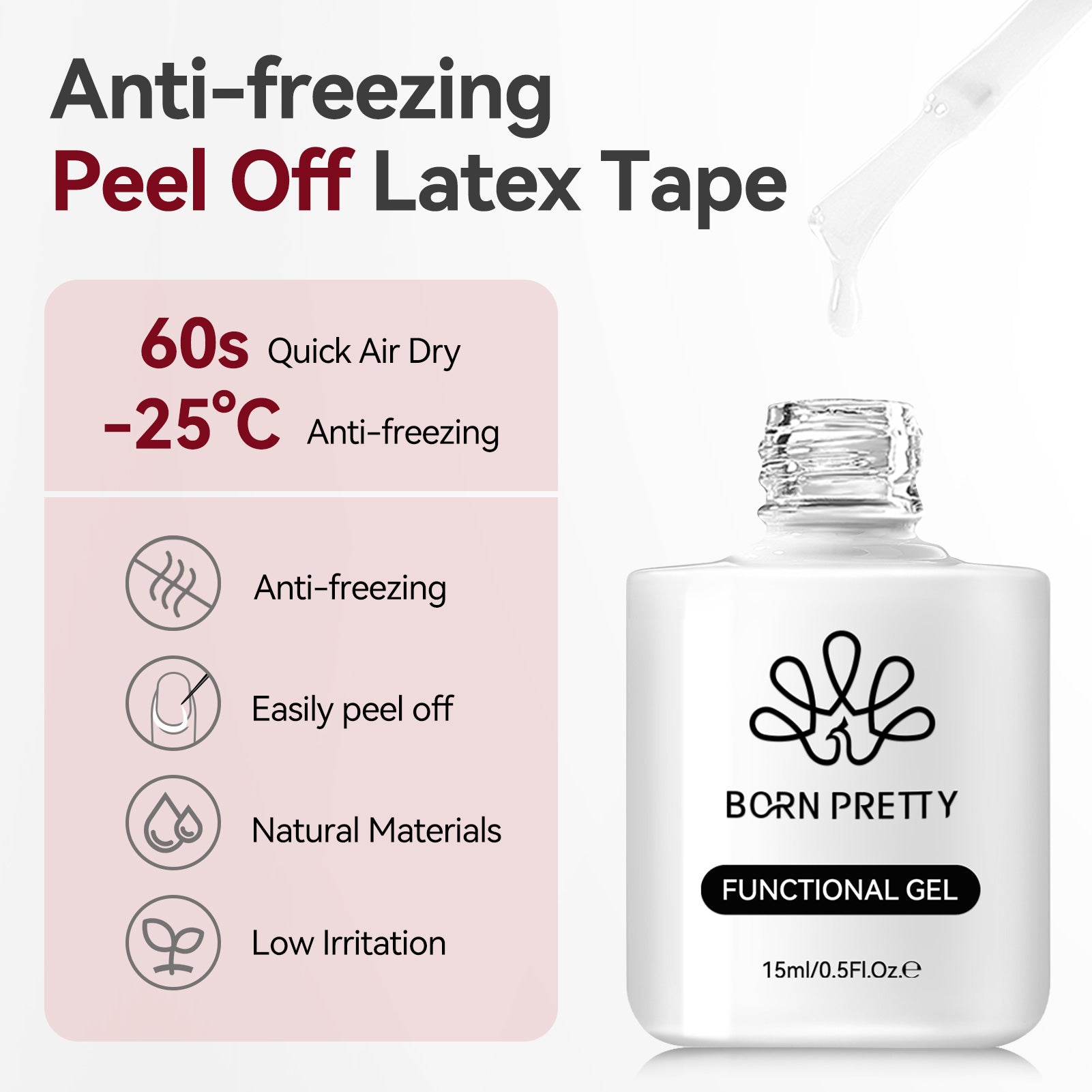 White Peel Off Latex Tape Anti Freezing 15ml - Waterproof Adhesive for Winter Pipe Protection, DIY Crafts & Home Repairs - Perfect for Plumbing, HVAC Maintenance and Cold Weather Insulation