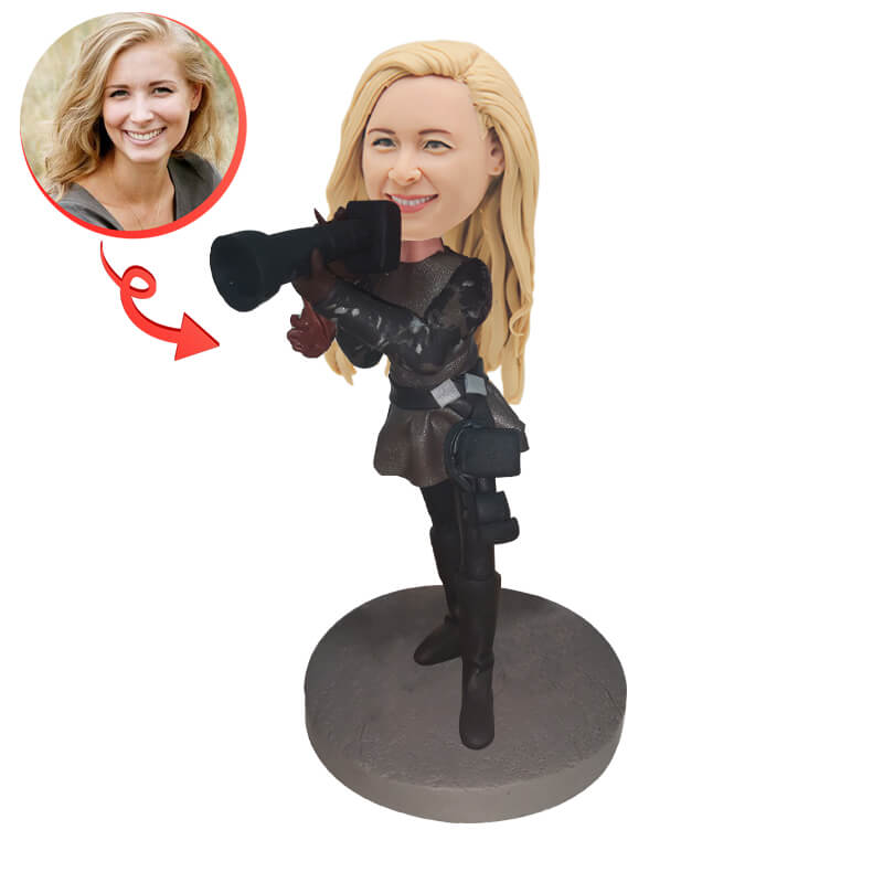 Custom Personalized Photographer Bobblehead - Unique Gift for Photographers, Wedding & Portrait Pros - Perfect for Office Desk, Birthday & Retirement Gifts