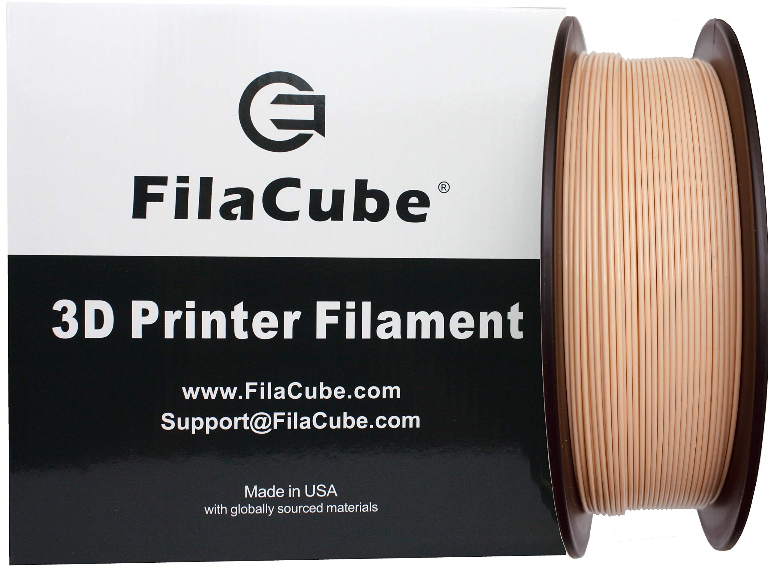 FilaCube PLA 2 Light Skin Color Tone 1.75mm 3D Printer Filament 1kg - Premium PLA Filament for Human Organ Models, Body Girl Toys & Epidermis Simulation | Made in USA | Ideal for Medical Education, Cosplay & Artistic Creations