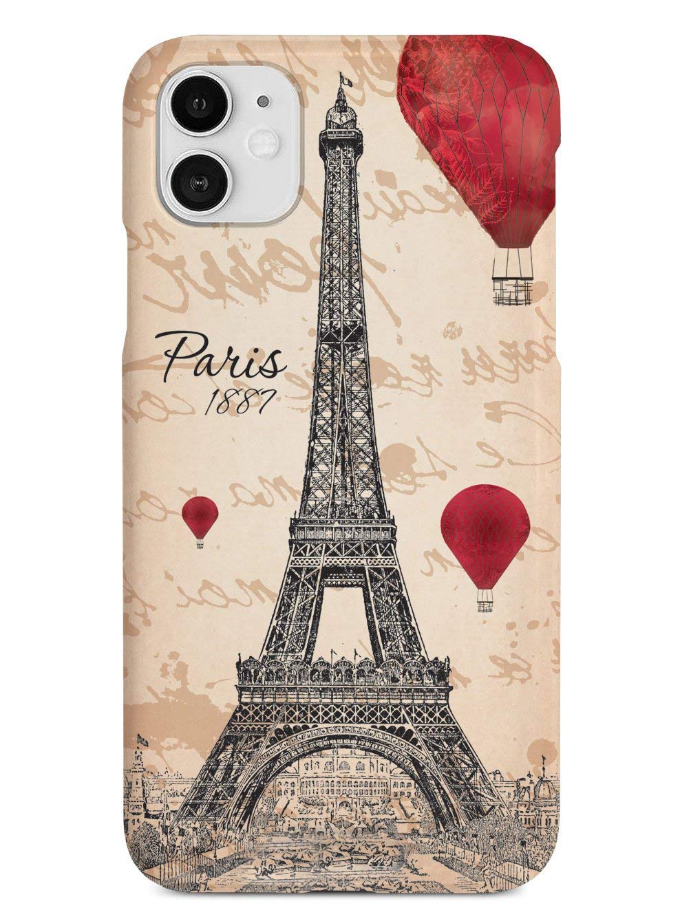 Inspired Cases - iPhone 12 Mini Case with 3D Textured Protection - Eiffel Tower 1887 Design - Shockproof & Slim Fit for Apple iPhone 12 Mini - Perfect for Travel, Work & Everyday Use
