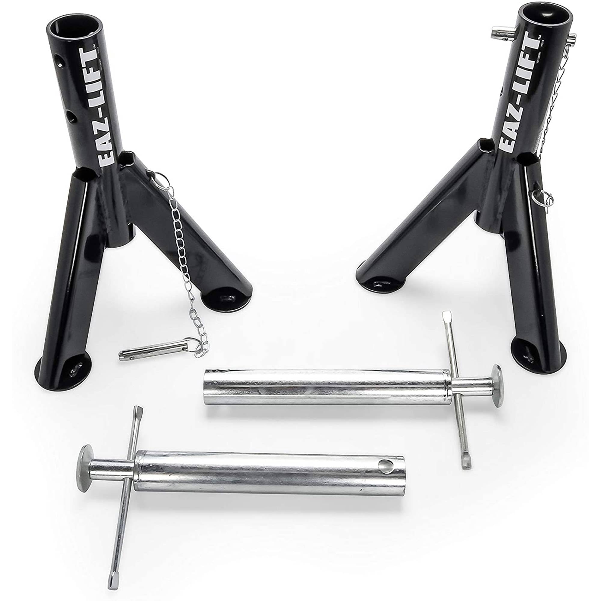 EAZ Lift Adjustable Telescopic RV Jack Stabilizer Stand - Heavy Duty 6,000 lb Capacity (2 Pack) | 16-30 Inches Height Range | Powder Coated Steel Construction | Perfect for RV, Camper, Trailer Stabilization & Leveling