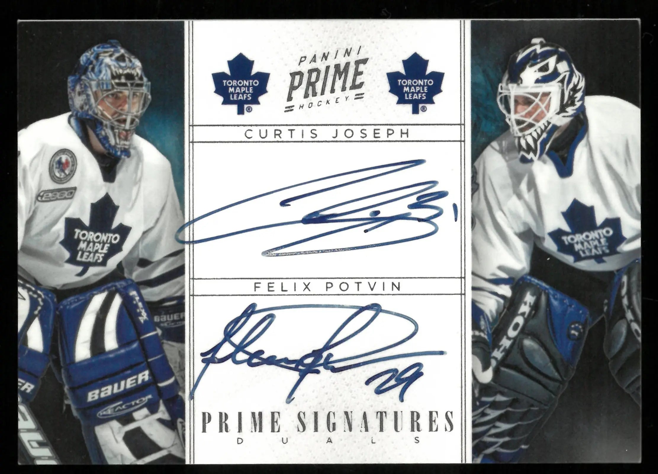 2013 Panini Prime Hockey Joseph Potvin Dual Autograph Card /25 - Rare Collectible for Hockey Fans & Sports Memorabilia Enthusiasts - Perfect for Display, Trading, and Investment