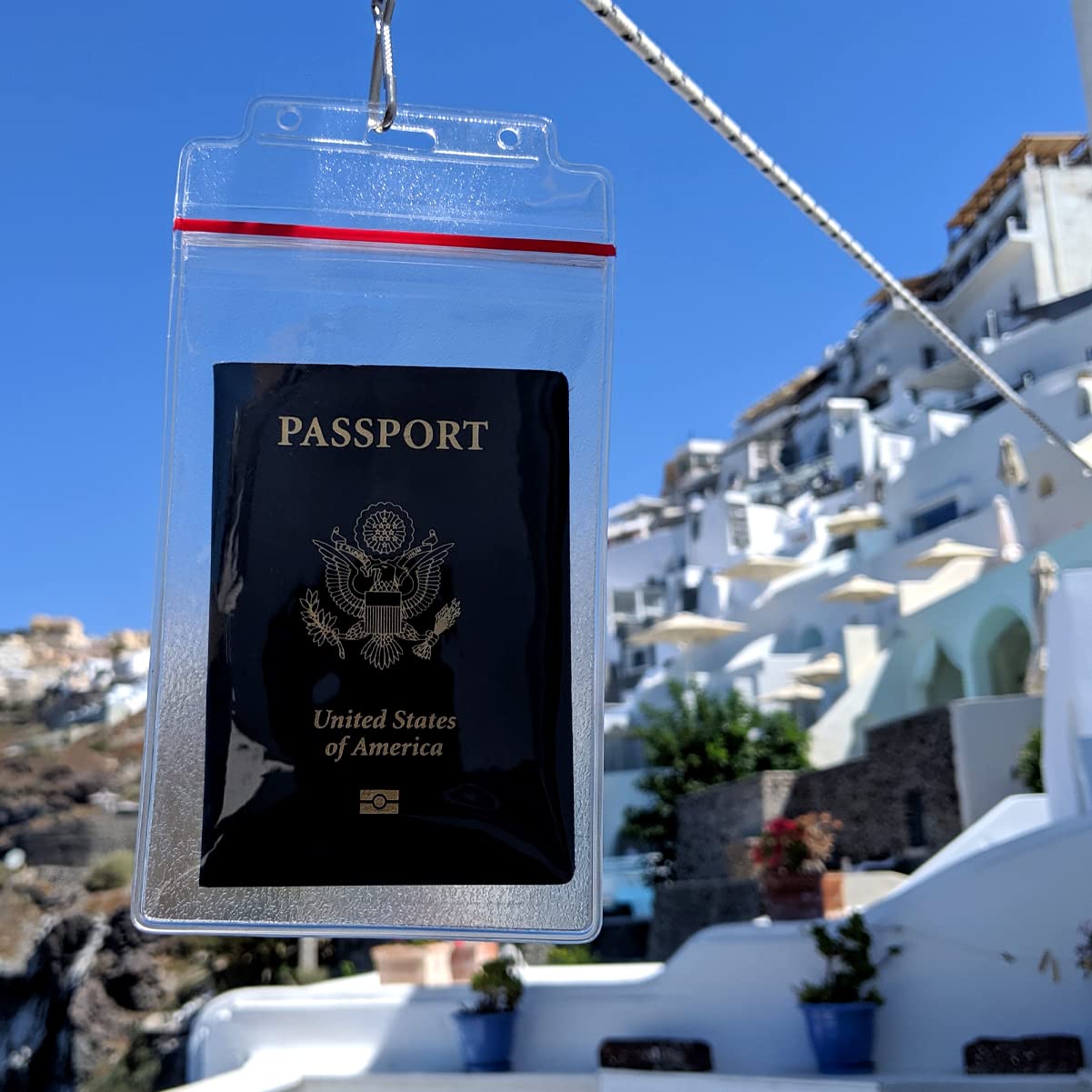 100 Pack - Extra Large Waterproof ID Badge Holder 4x6 Inch - Heavy Duty Resealable Zip Top Passport & Immunization Card Protector - Ideal for Travel, Cruises, Events & Medical Records Organization