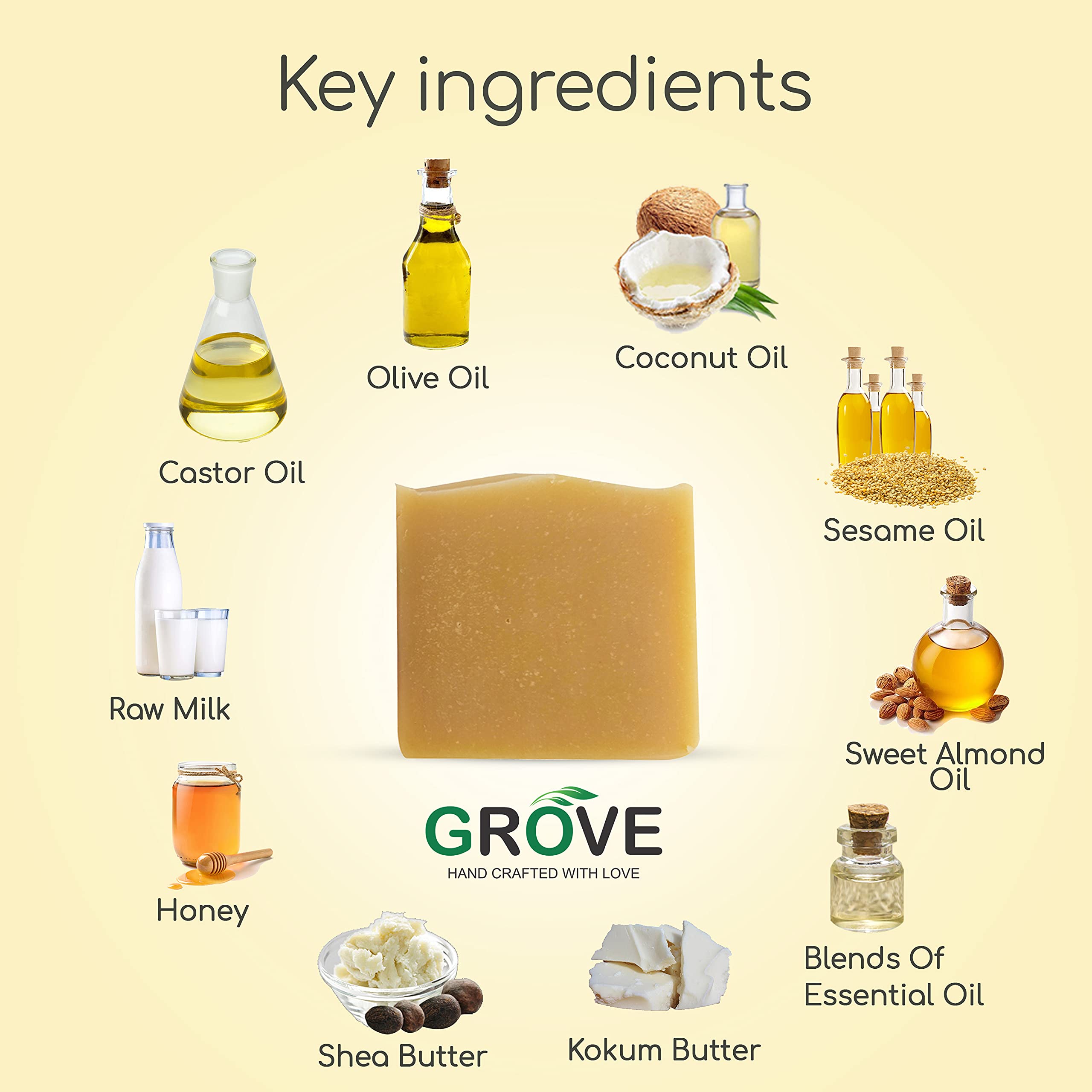 Organic Handmade Baby Soap with Raw Milk, Honey, Shea & Kokum Butter - Almond, Olive & Sesame Oils for Hydration - Gentle Moisturizing Soap for Dry & Sensitive Skin (Pack of 2, 200g) - Perfect for Newborns, Infants & Kids' Daily Bath Time