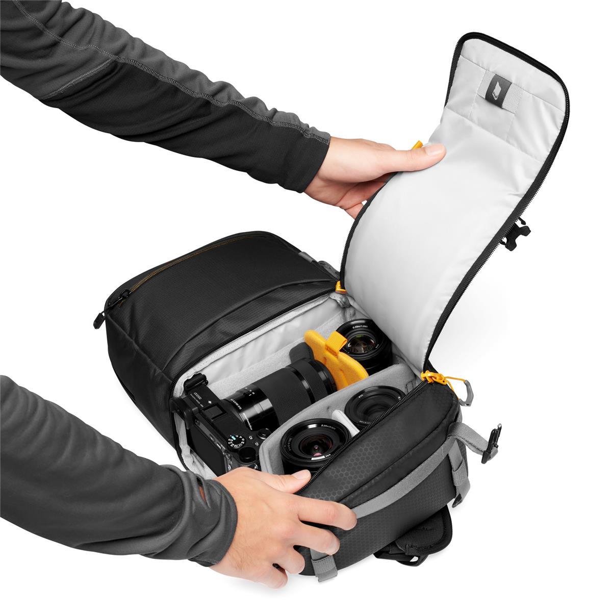 Lowepro Slingshot SL 250 AW III Camera Backpack (Black) - Waterproof DSLR/SLR Bag for Travel, Hiking & Outdoor Photography