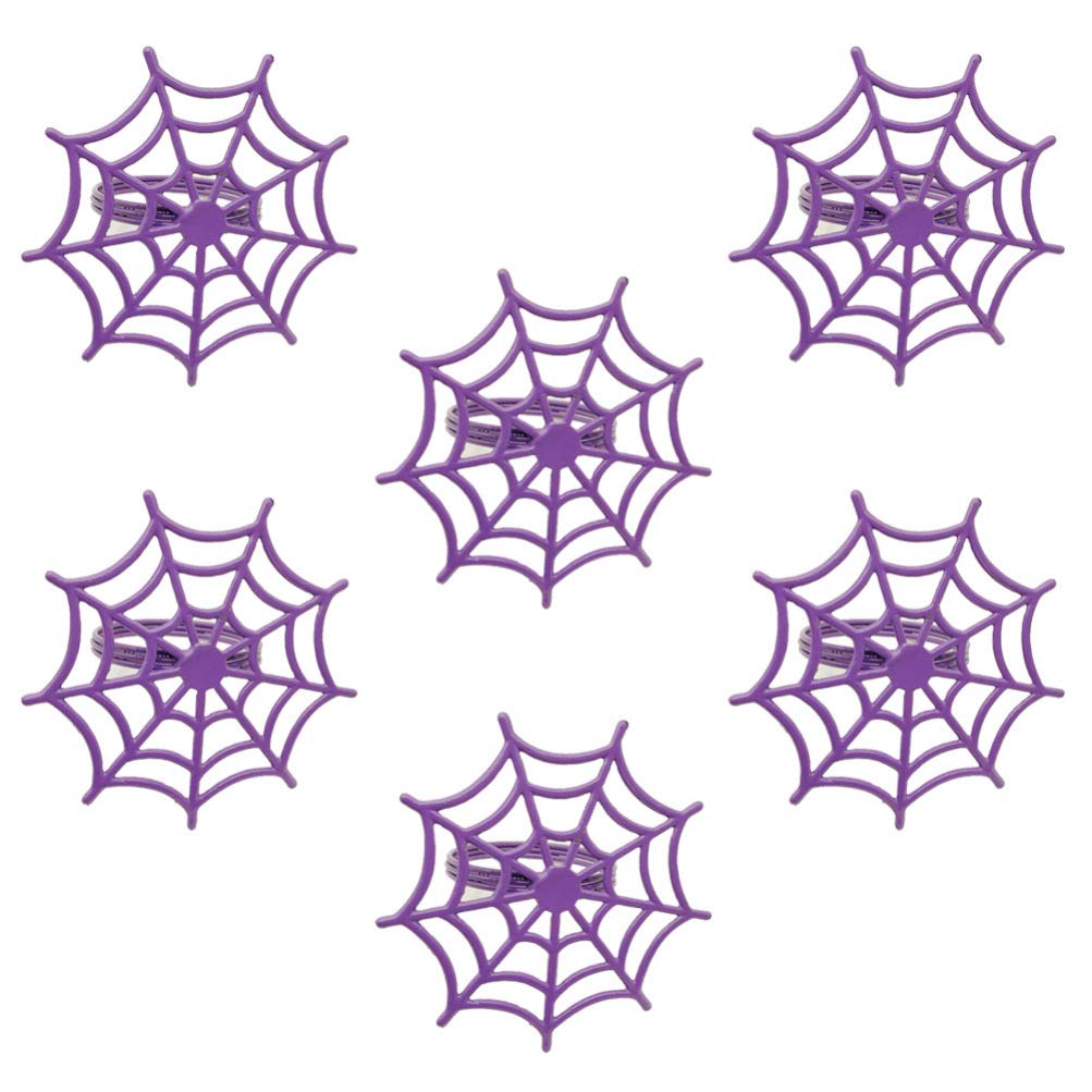 NUOBESTY 6-Piece Halloween Purple Dining Table Decor Set - Spooky Dinner Table Centerpiece for Halloween Party, Home Decor, and Holiday Celebrations