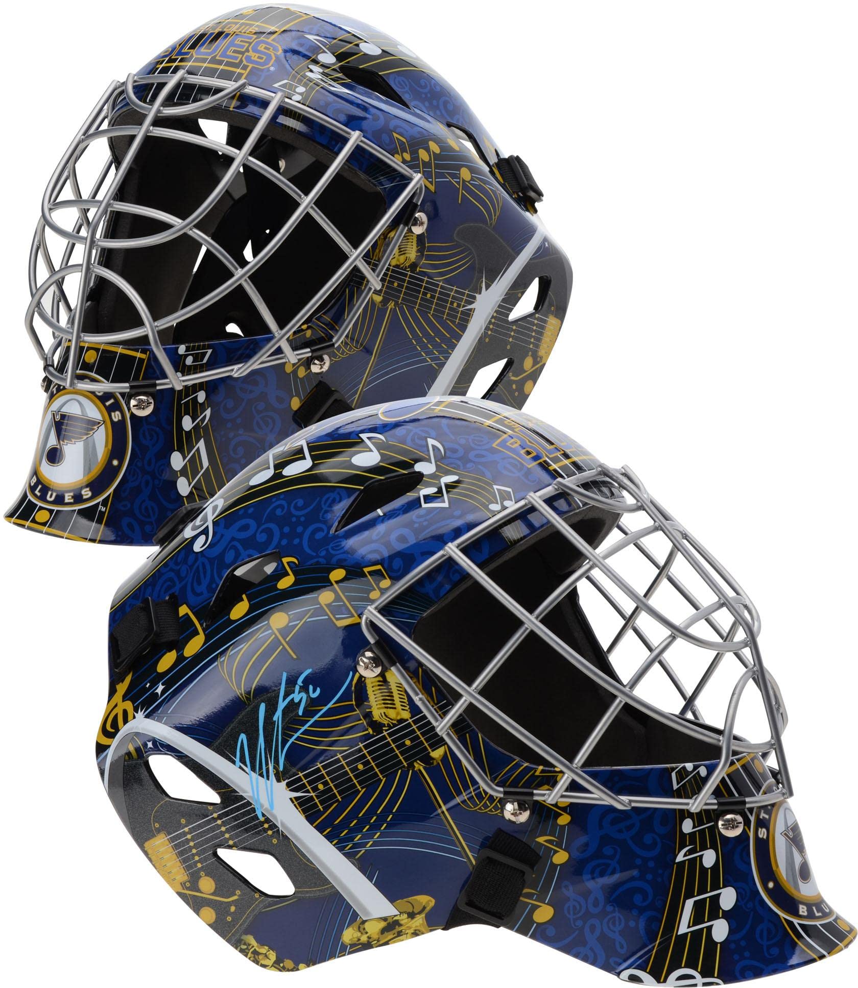 Authentic Jordan Binnington St. Louis Blues Autographed Replica Goalie Mask - Signed NHL Hockey Helmet Collectible for Fans & Memorabilia Display