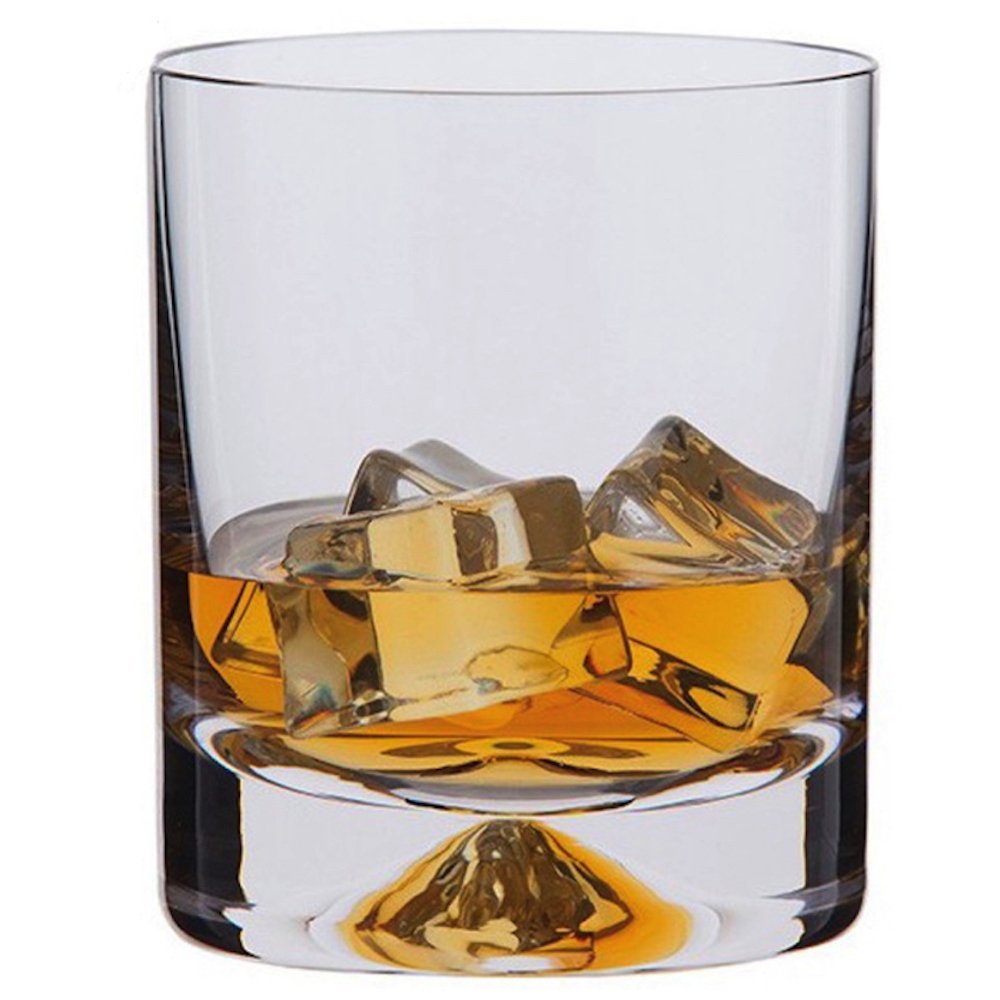 Dartington Dimple Double Old Fashioned Whiskey Glass - 12oz Clear Crystal Tumbler for Bourbon, Scotch & Cocktails - Elegant Barware for Home & Party Use