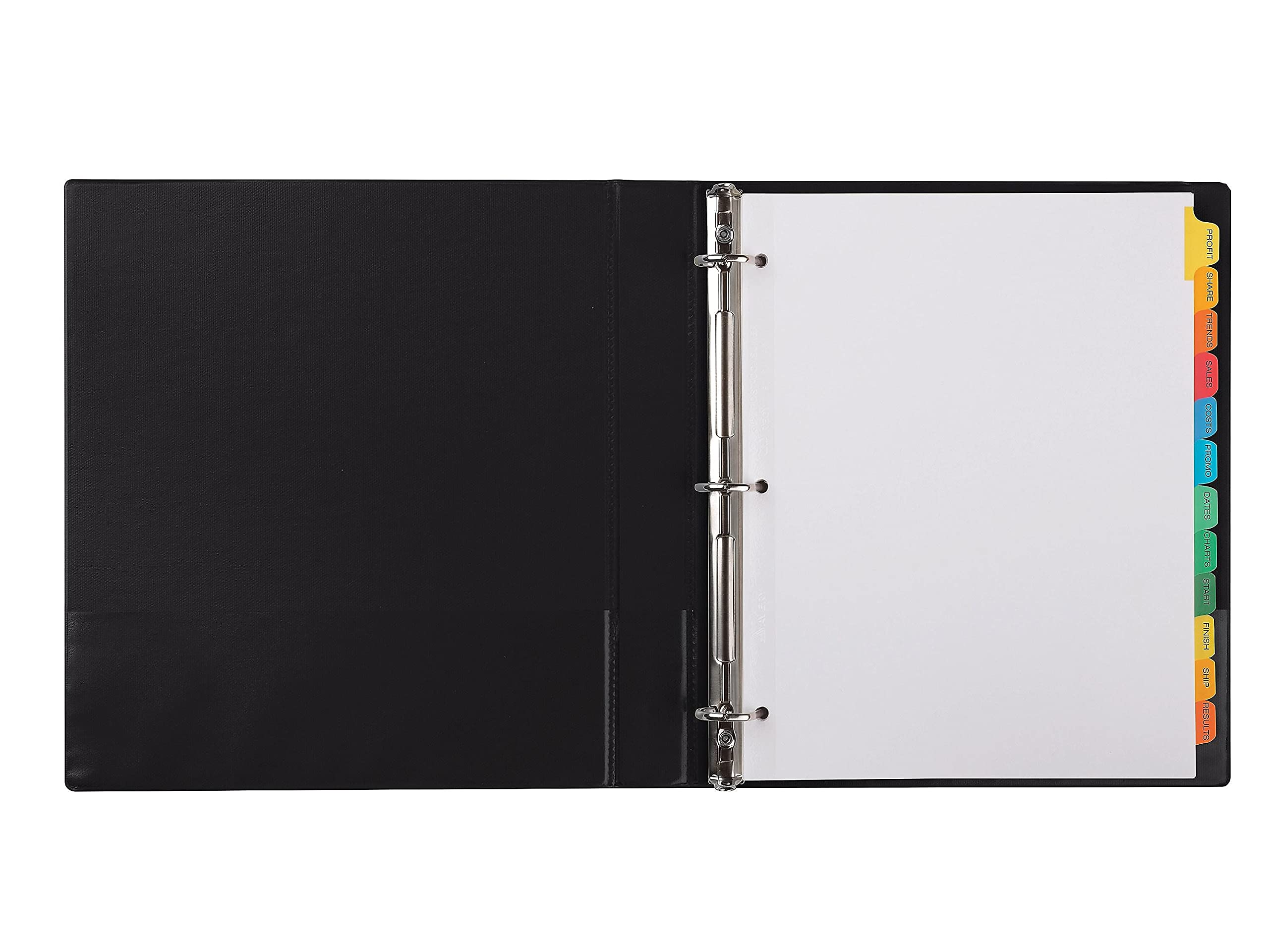 Avery 11404 Clear Label Index Maker Divider - 8.5x11 Inch, 12 Colored Tabs, 5 Sets per Pack - Perfect for Office Organization, School Binders & Filing Systems