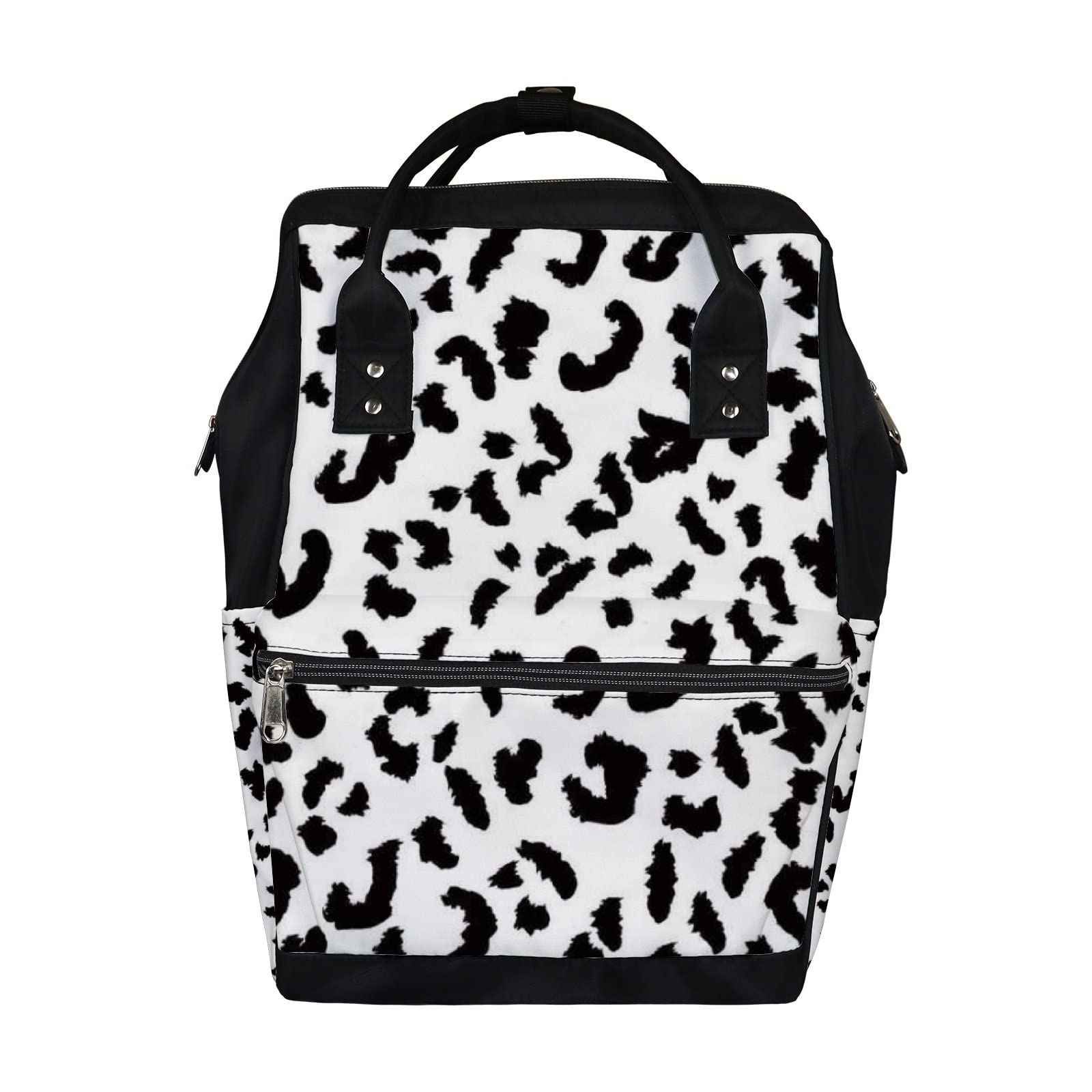 Vintage Leopard Diaper Backpack - Waterproof Baby & Laptop Bag for Travel