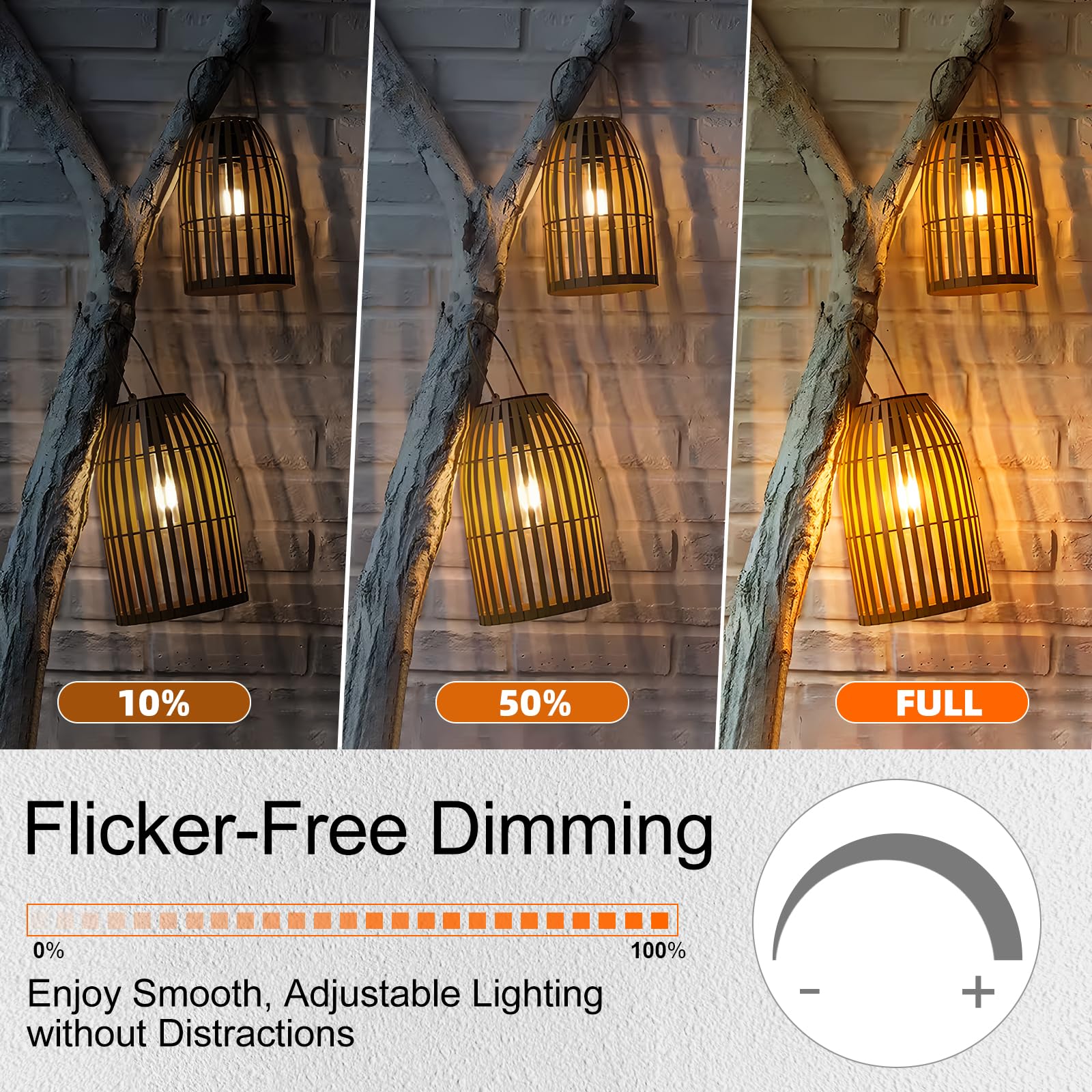 E12 LED Candelabra Bulb 40W Equivalent, B10 Candle Light Bulbs Dimmable - 12 Pack, 2200K Warm Amber Glow, 90+ CRI, 400 Lumens, Amber Glass Finish - Perfect for Chandeliers, Sconces, and Vintage Lighting Fixtures