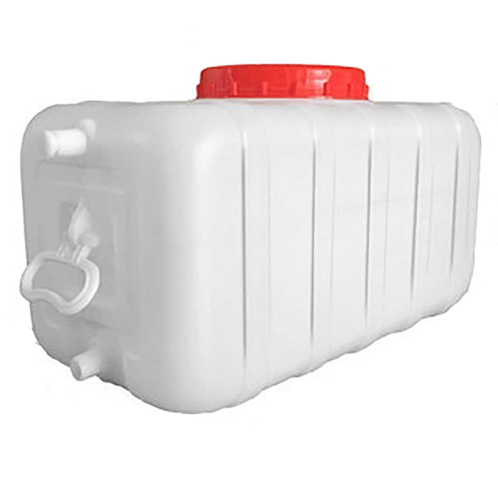 AAADRESSES 200L White Rain Barrel - Portable Water Storage Tank with Spigot for Emergency, Gardening & Outdoor Use | Durable Thick Plastic Water Container