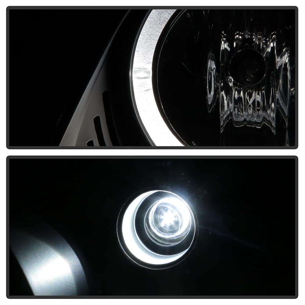 ACANII LED Halo Black Housing Projector Headlights for 2004-2006 Pontiac GTO - Driver & Passenger Side Headlamps | Enhanced Night Visibility & Modern Style Upgrade