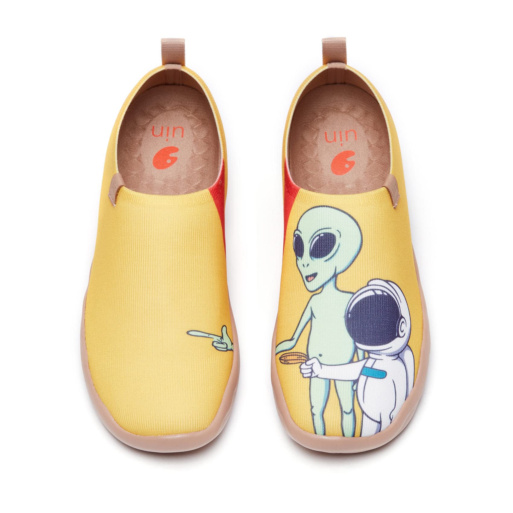 UIN Women's Art Painted Slip-On Travel Shoes | Lightweight Knit Loafers | Comfortable Casual Sneakers | Toledo Ⅱ | Perfect for Walking, Travel & Everyday Wear