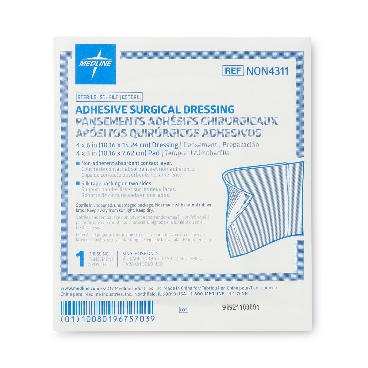 Premium Surgical Dressing with Adhesive Border - Sterile Wound Care Bandage for Post-Op, First Aid & Chronic Wound Management