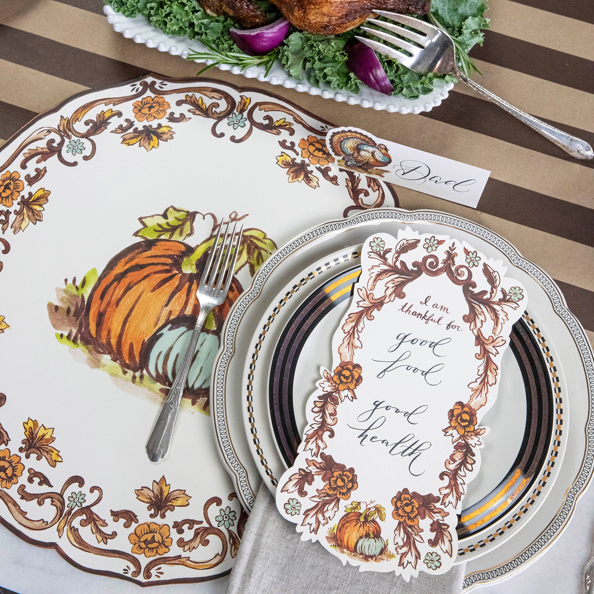 I Am Thankful For Table Accent - Thanksgiving & Fall Home Decor for Dining Table Centerpiece, Coffee Table Display, and Seasonal Mantel Decorations