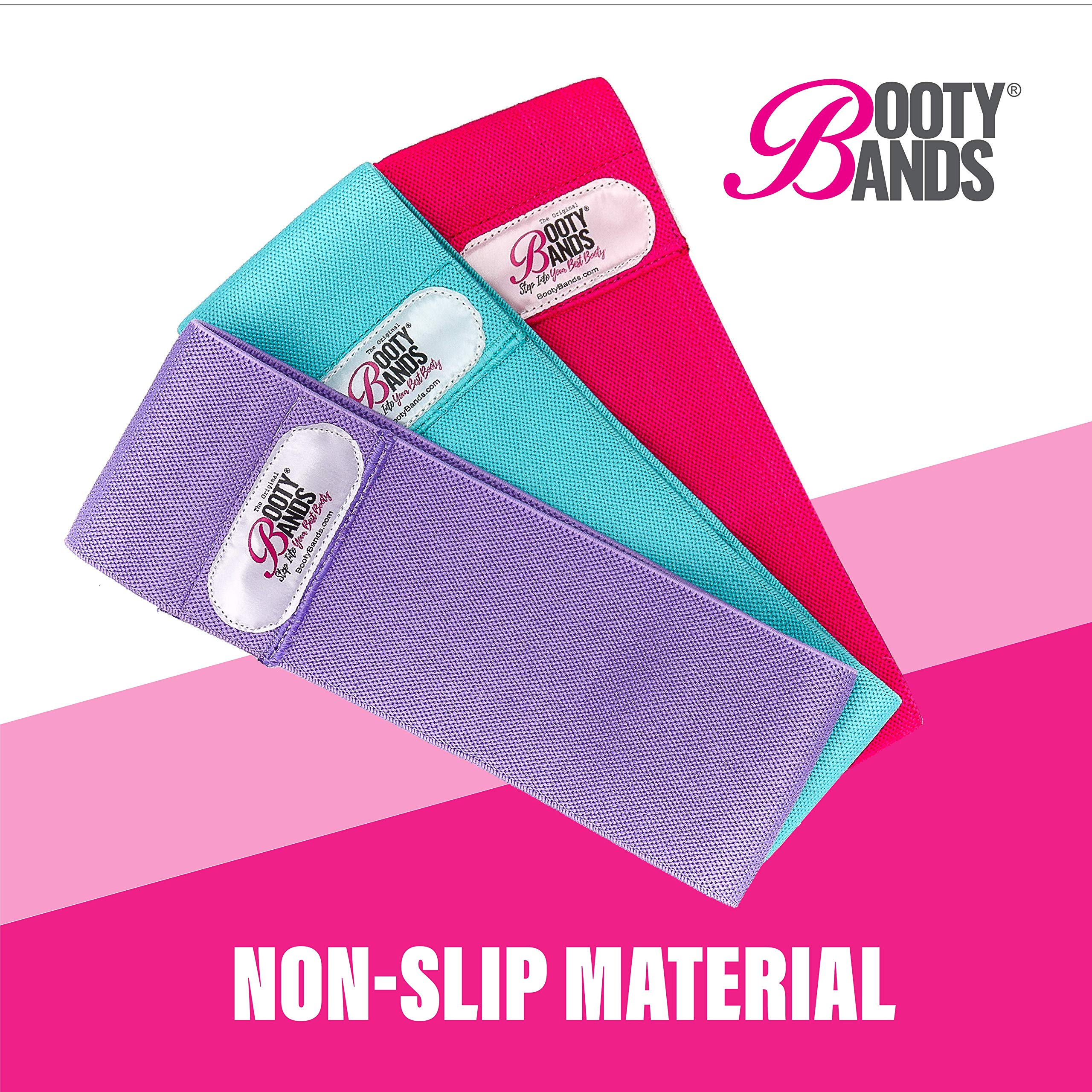 Booty Bands for Women - Non-Slip Workout Resistance Bands for Glutes, Abs, Thighs & Full Body Toning - Thick & Flexible Exercise Bands for Home Gym, Yoga, Pilates & Fitness Training