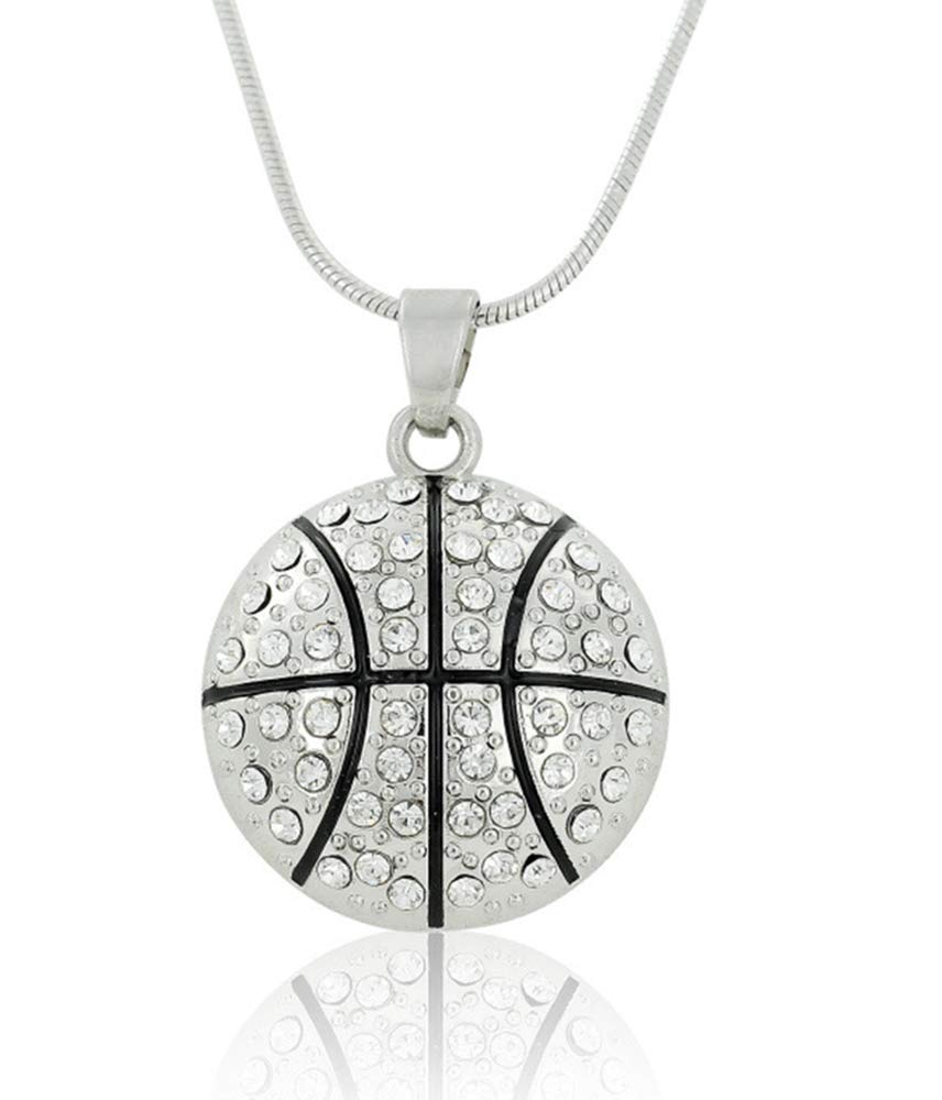 BANCHELLE Basketball Pendant Necklace for Men & Women - Sports Fan Jewelry Gift for Basketball Lovers - Perfect for Games, Parties & Fan Apparel