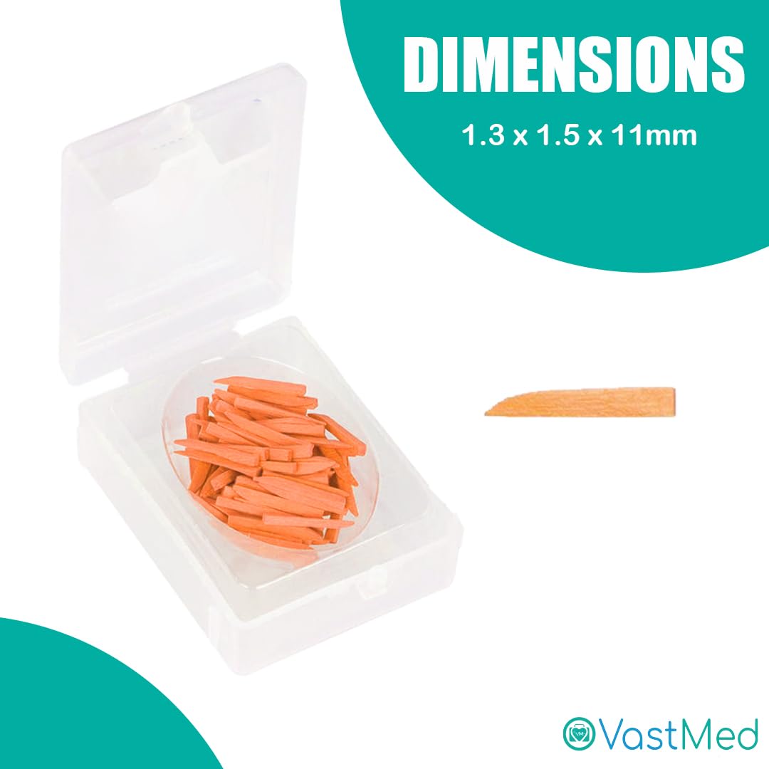 400PCs Dental Grade Assorted Wooden Wedges | Professional Interdental & Interproximal Wedges for Teeth Restoration | Disposable Dental Wedges for Fillings, Crowns & Bridges | Dentist-Approved for Secure & Comfortable Dental Procedures
