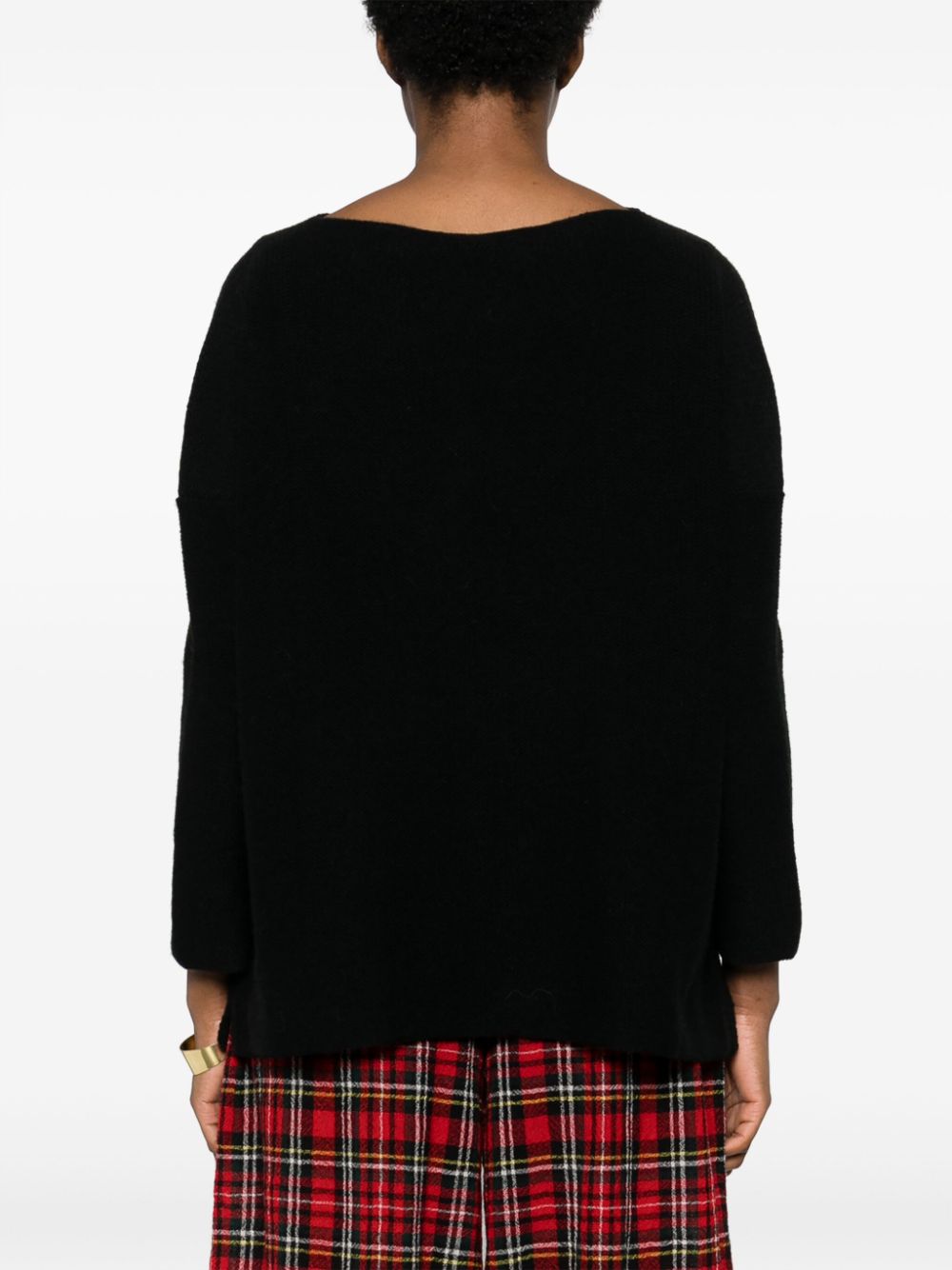 Daniela Gregis Women's Black Sweater - Soft Knit Pullover for Casual & Office Wear | Winter & Fall Fashion