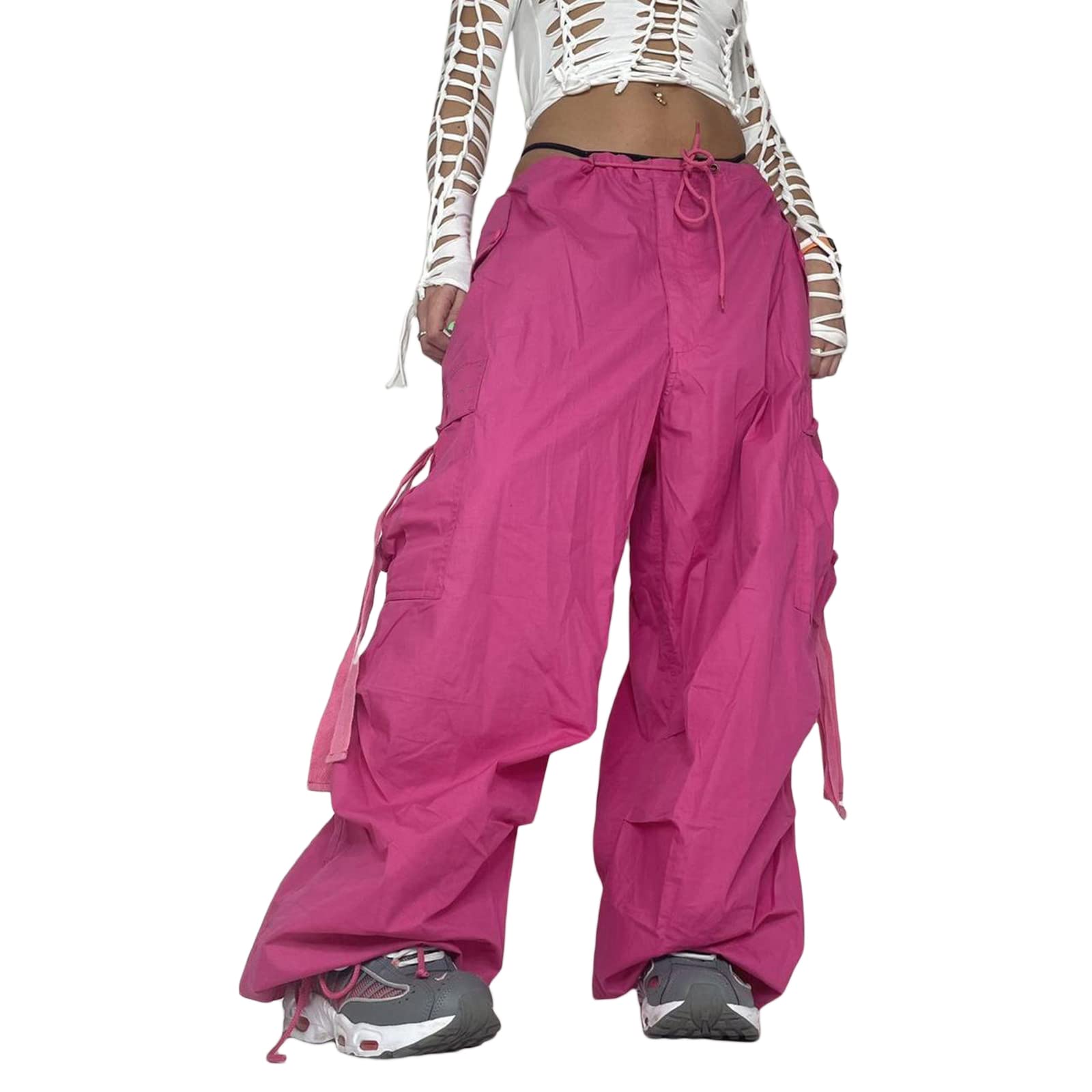 Women's Baggy Cargo Pants with Pockets - Y2K High Waist Hip Hop Loose Joggers, Casual Streetwear Sweatpants for Women | Perfect for Street Style, Workout & Everyday Comfort
