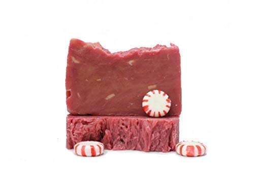 All Natural Peppermint Goat Milk Soap for Sensitive Skin - Moisturizing & Refreshing Handmade Bar Soap - Perfect for Dry Skin Care, Gifts & Spa Relaxation
