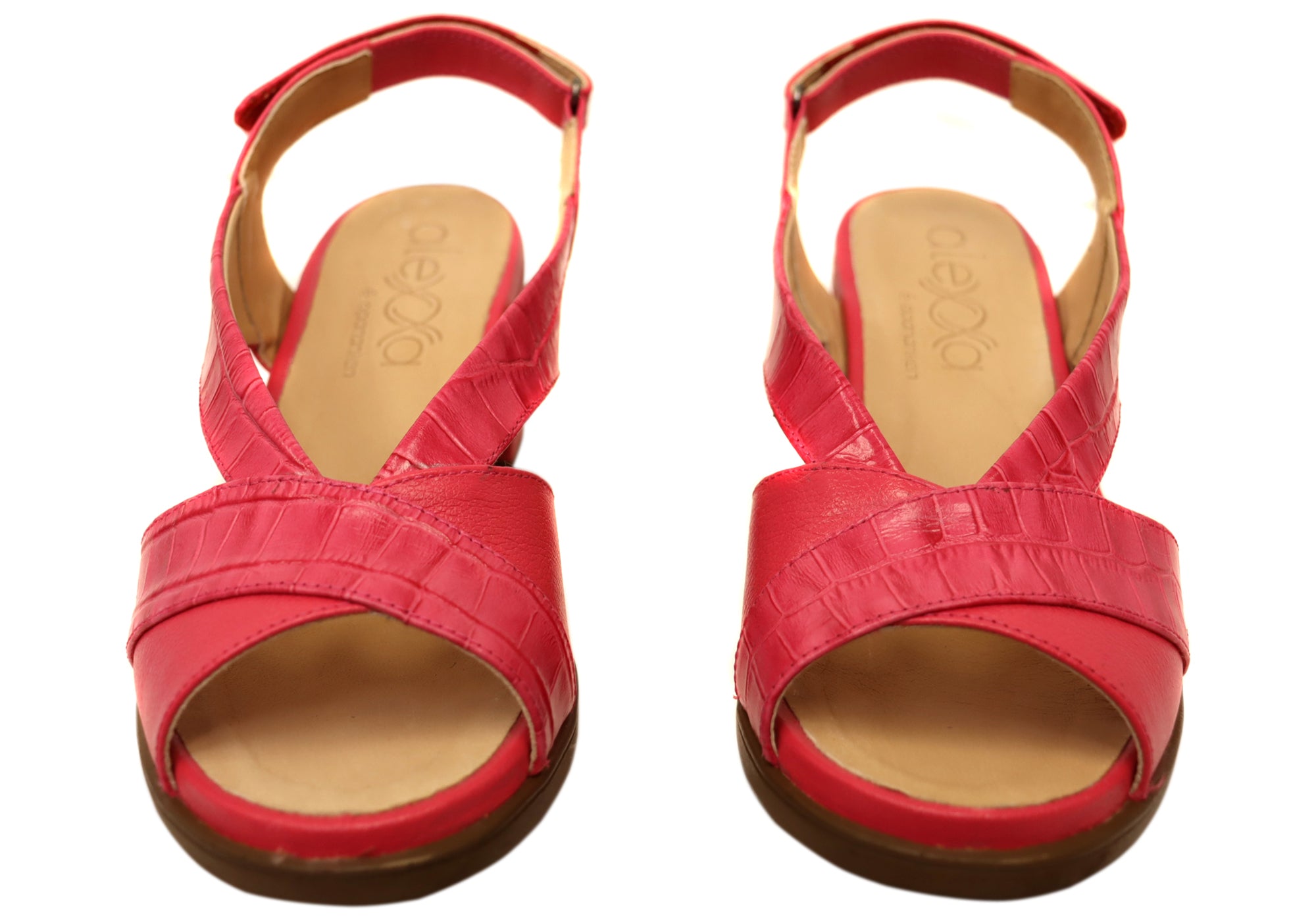 Opananken Raquel Women's Comfortable Leather Mid Heel Sandals - Stylish & Supportive for Work, Party & Summer Outings