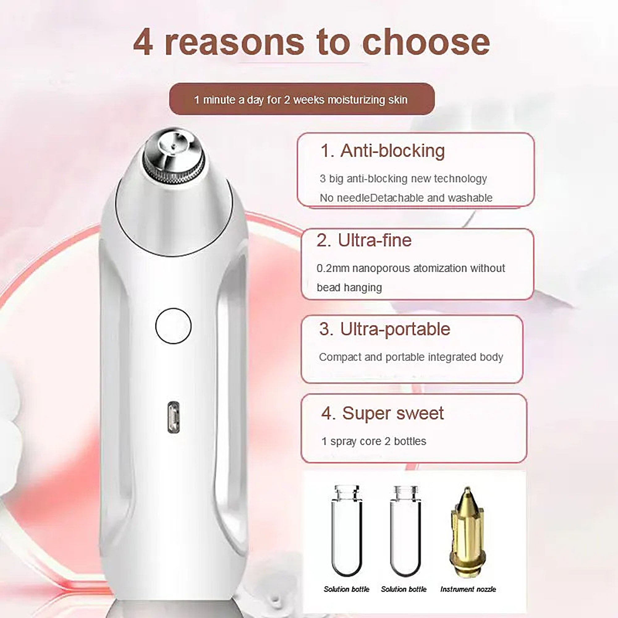 IGIA Oxygen Infusion Facial Mister - Hydrating Face Spray for Glowing Skin | Portable Skincare Mist for Dryness & Dullness | Use at Home, Gym, or Travel