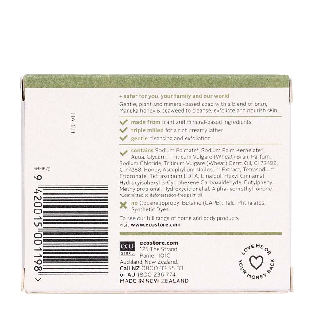Ecostore Manuka Honey & Kelp Soap 80g (2-Pack) - Natural Skincare for Dry & Sensitive Skin - Perfect for Daily Face & Body Cleansing