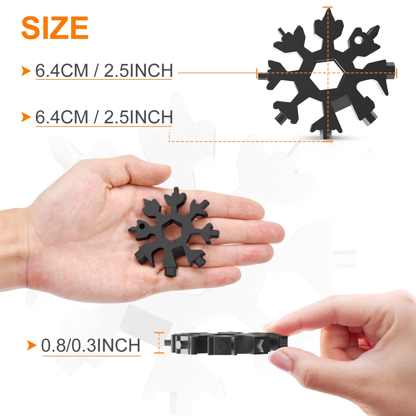 18-in-1 Snowflake Multitool for Men - Premium Stainless Steel Survival Tool Kit - Perfect Christmas Gift for Dad, Husband & Men Who Have Everything - Great for Camping, Hiking, Emergency & Everyday Carry (EDC)