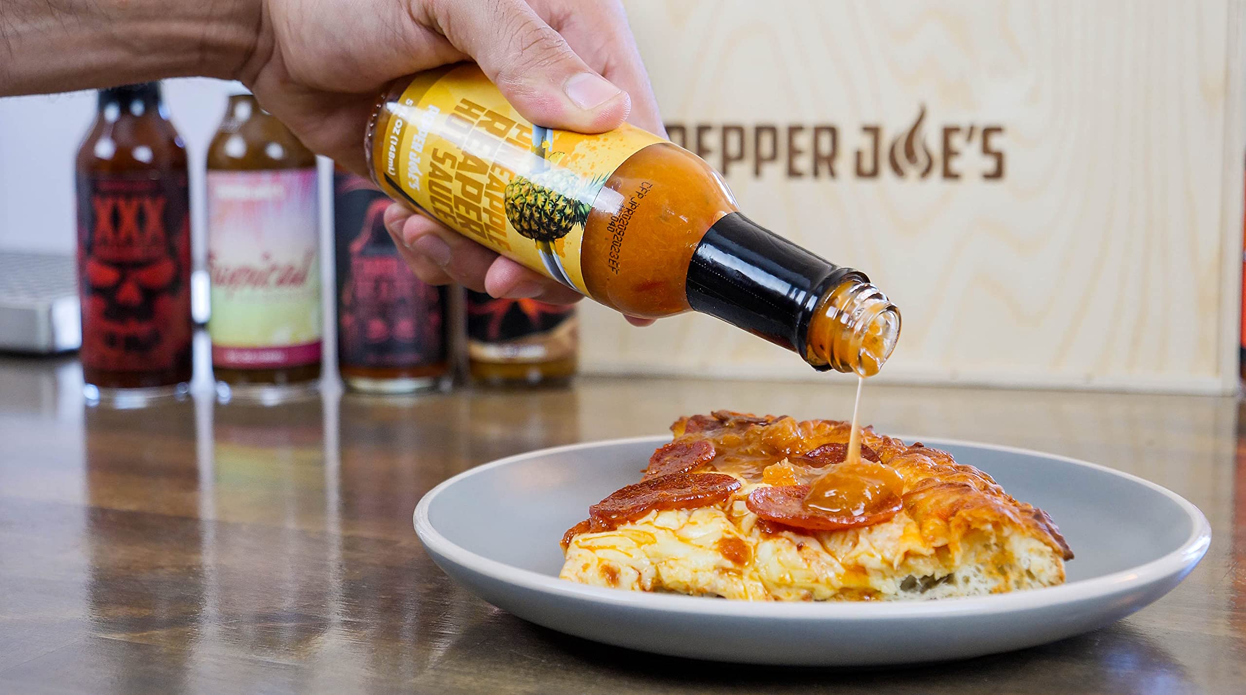 Pepper Joe’s Pineapple Reaper Hot Sauce – Premium Carolina Reaper Sauce with World’s Hottest Chili Pepper & Ripe Pineapple – 5oz Bottle – Perfect for Tacos, Wings & BBQ – Spicy Gourmet Gift
