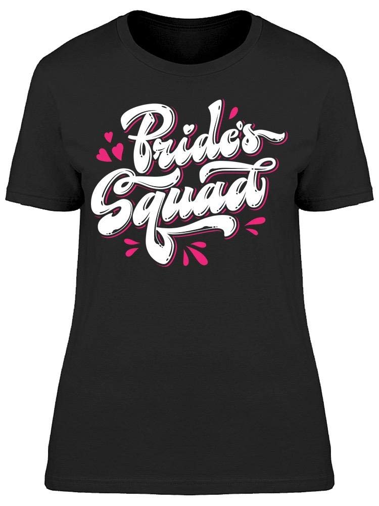 Smartprints Bride's Squad T-Shirt for Women - Funny Bachelorette Party Tee - Perfect for Bridal Showers, Wedding Events & Girls' Night Out