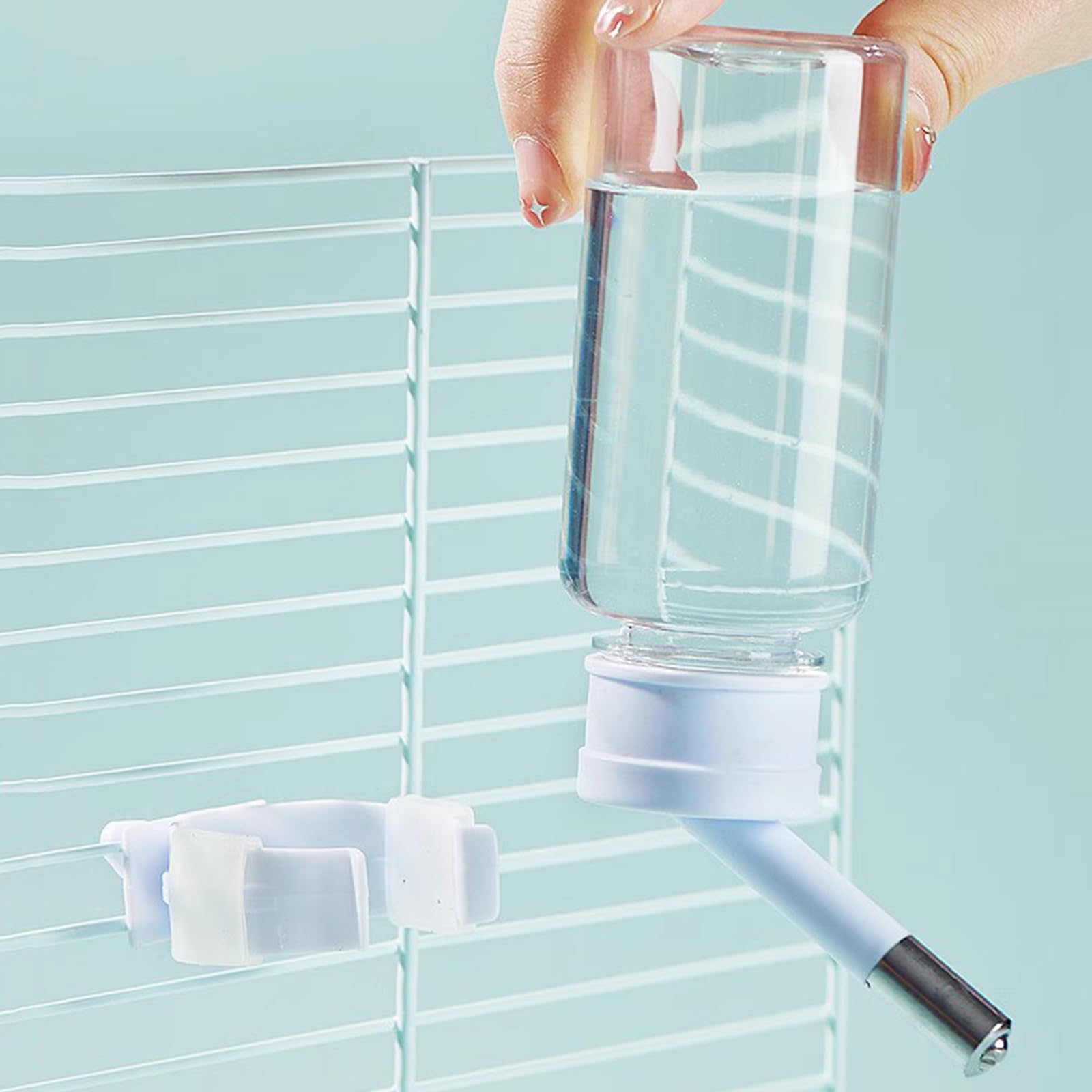 Hamster Water Bottle - Automatic Small Pet Water Dispenser for Hamsters, Guinea Pigs, Mice & Rodents - Leak-Proof Drinking Feeder for Cage Accessories (Great for Travel & Home Use)