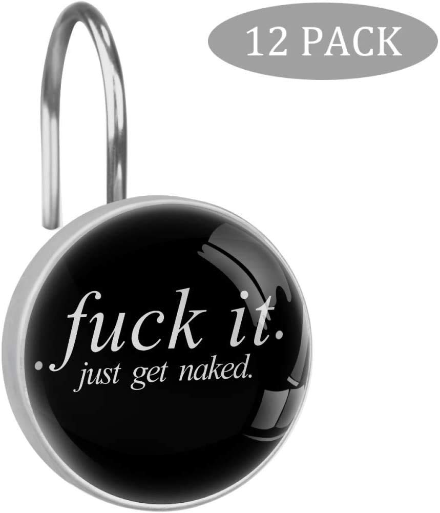 Nigel Shower Curtain Hooks - 12 Pack Rustproof Metal Shower Rings for Bathroom Decor, Durable Curtain Hangers - Perfect for Modern Bathroom & Spa Style Showers