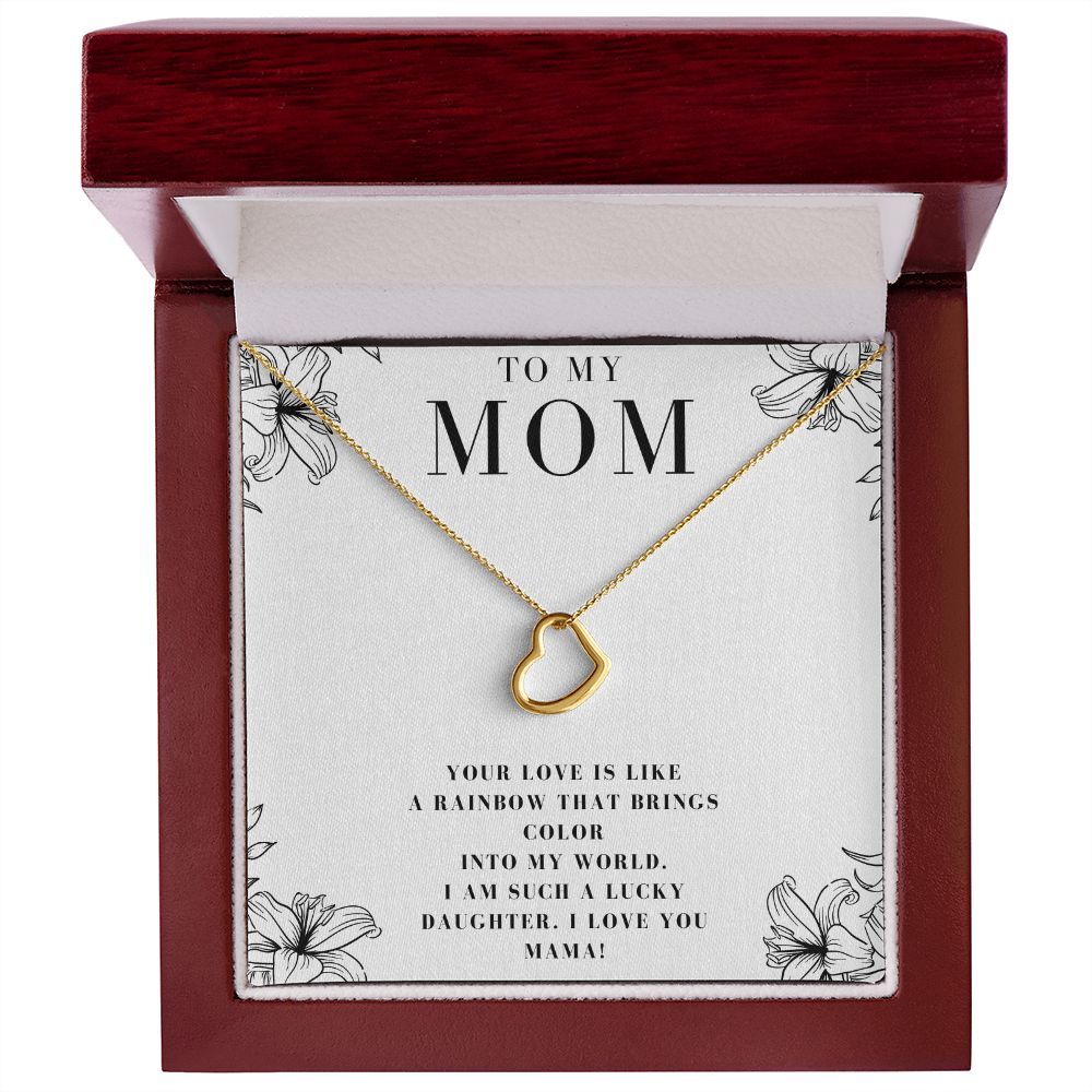 Heart Necklace for Mom - Elegant Christmas, Birthday & Mother's Day Jewelry Gift - Perfect for Special Occasions & Everyday Wear
