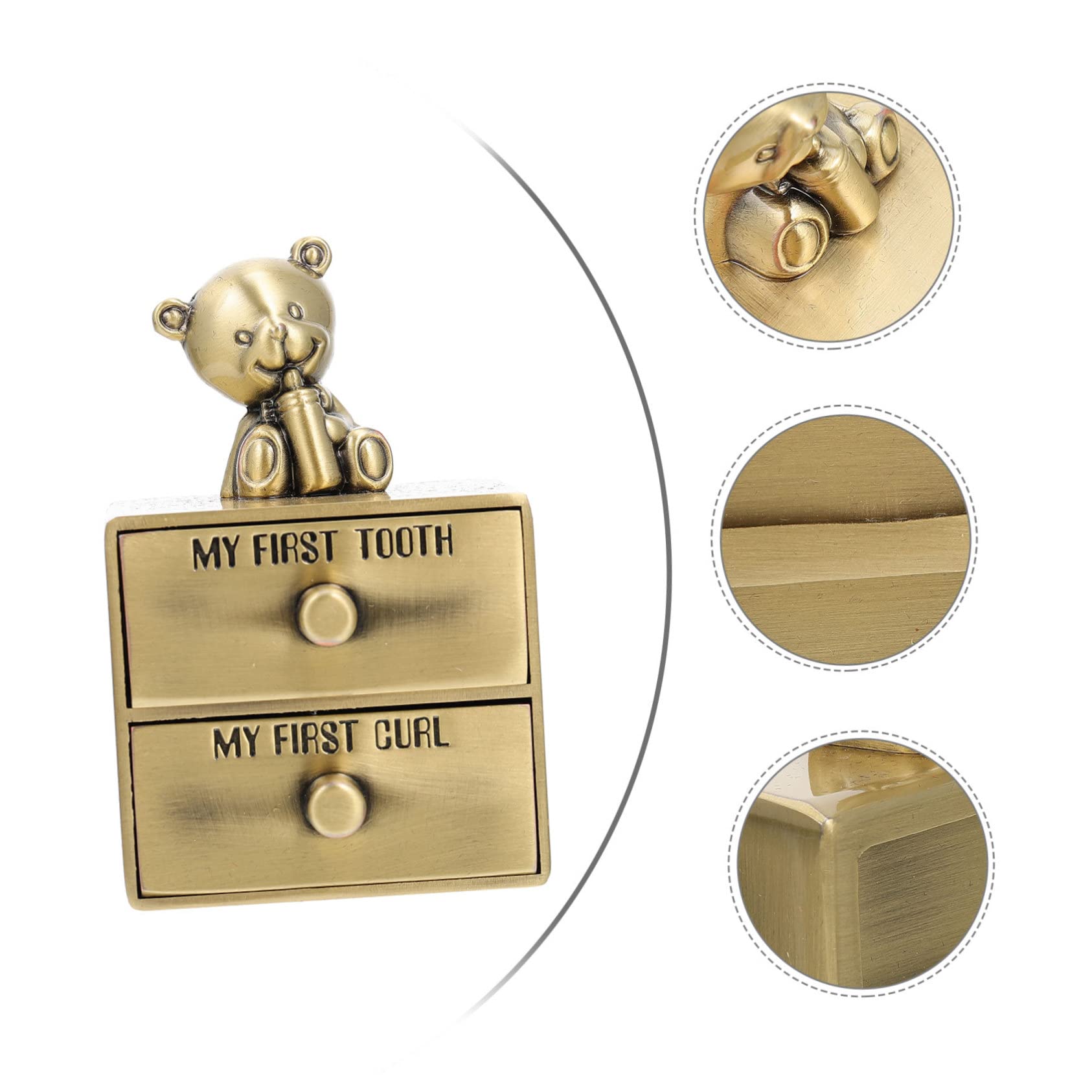 HEMOTON 8-Piece Baby Tooth Keepsake Box - European Style Christening Gift for Boys & Girls | First Tooth Loss Memory Box for Kids